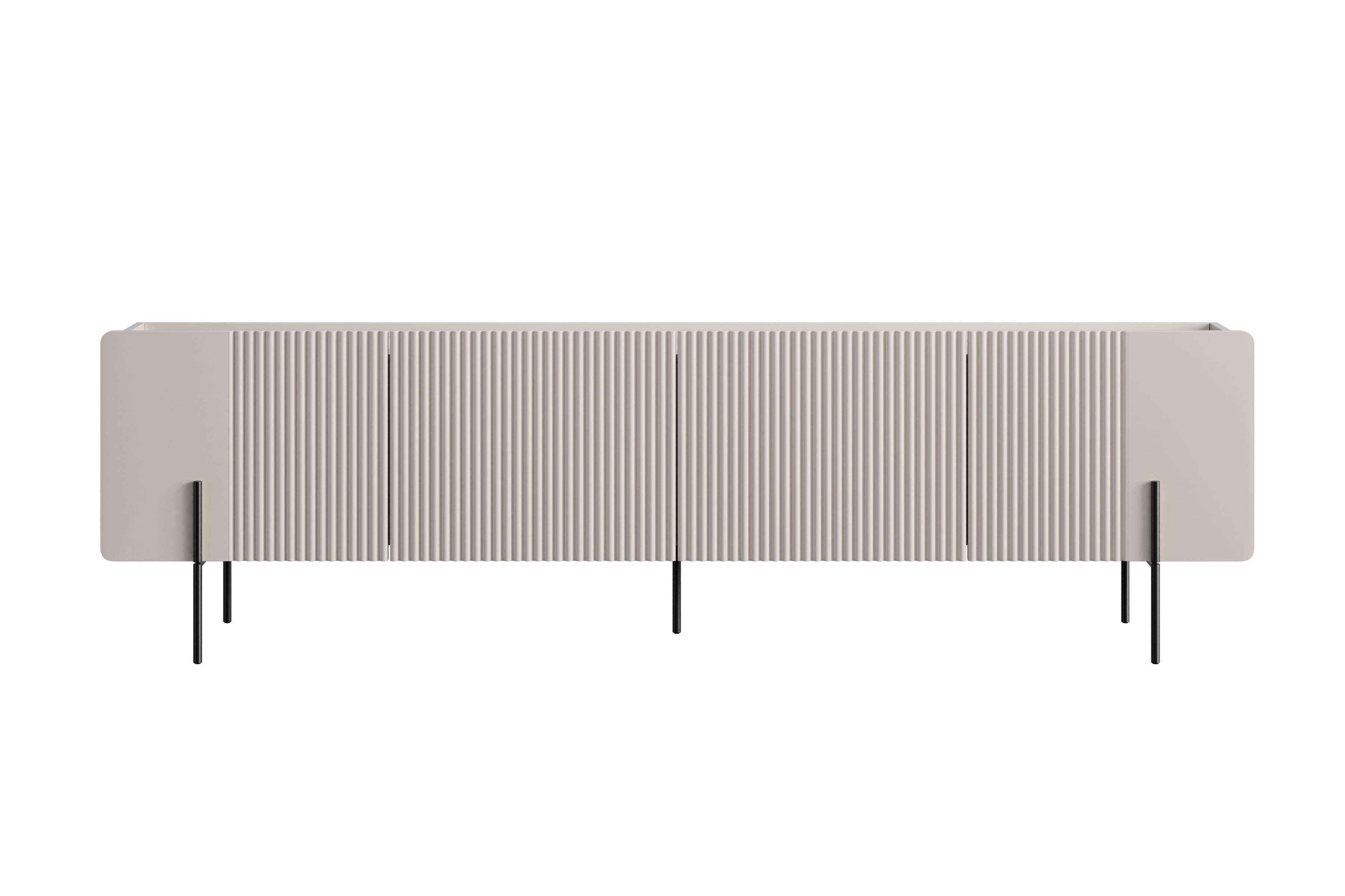 TV stolek Malmi 200 cm - kašmírová / černé nožky skříňka RTV Malmi 200 cm - kašmír / černá nozki
