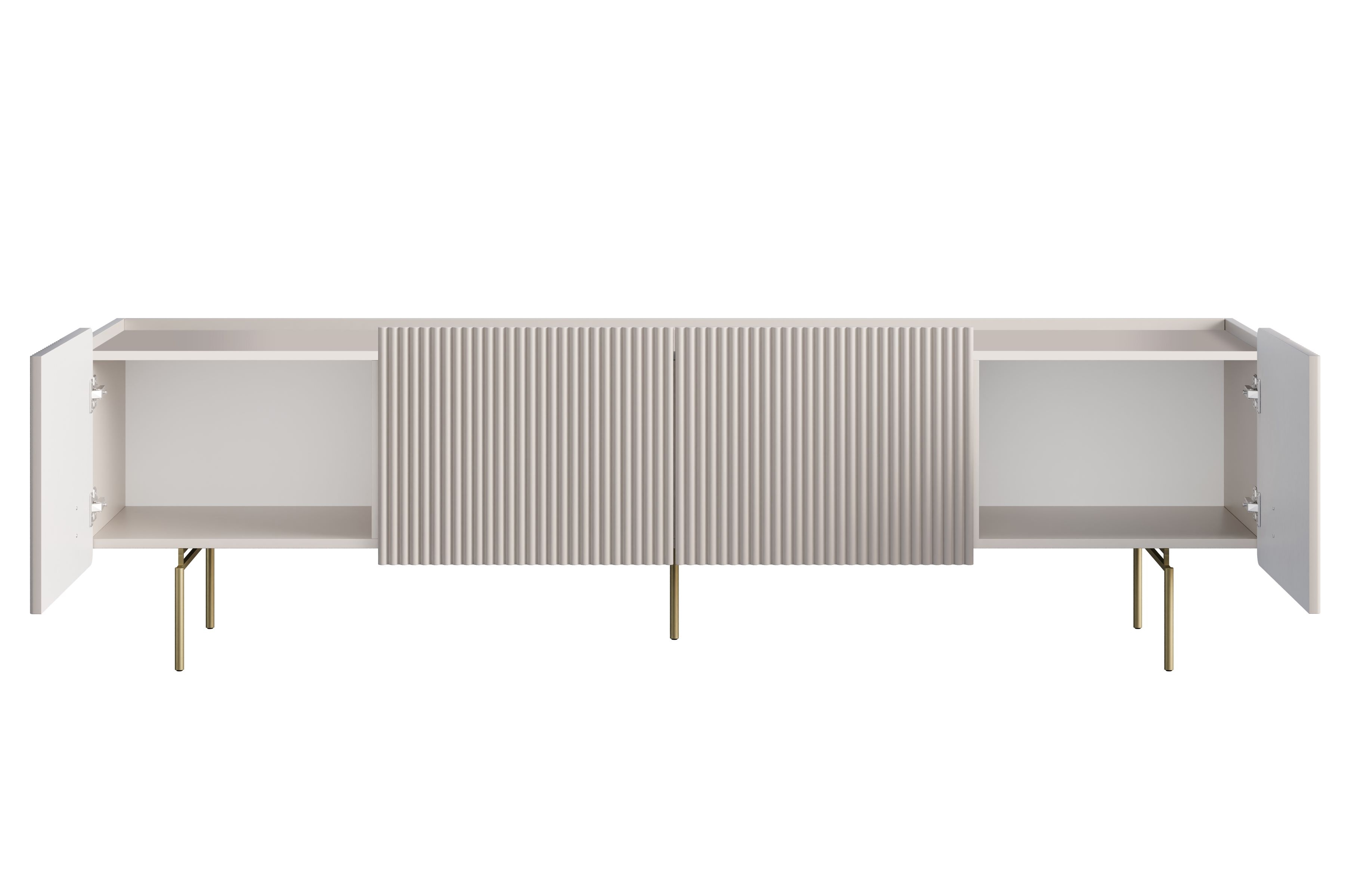 TV stolek Malmi 200 cm - kašmírová / zlaté nožky skříňka RTV Malmi 200 cm - kašmír / zlote nozki