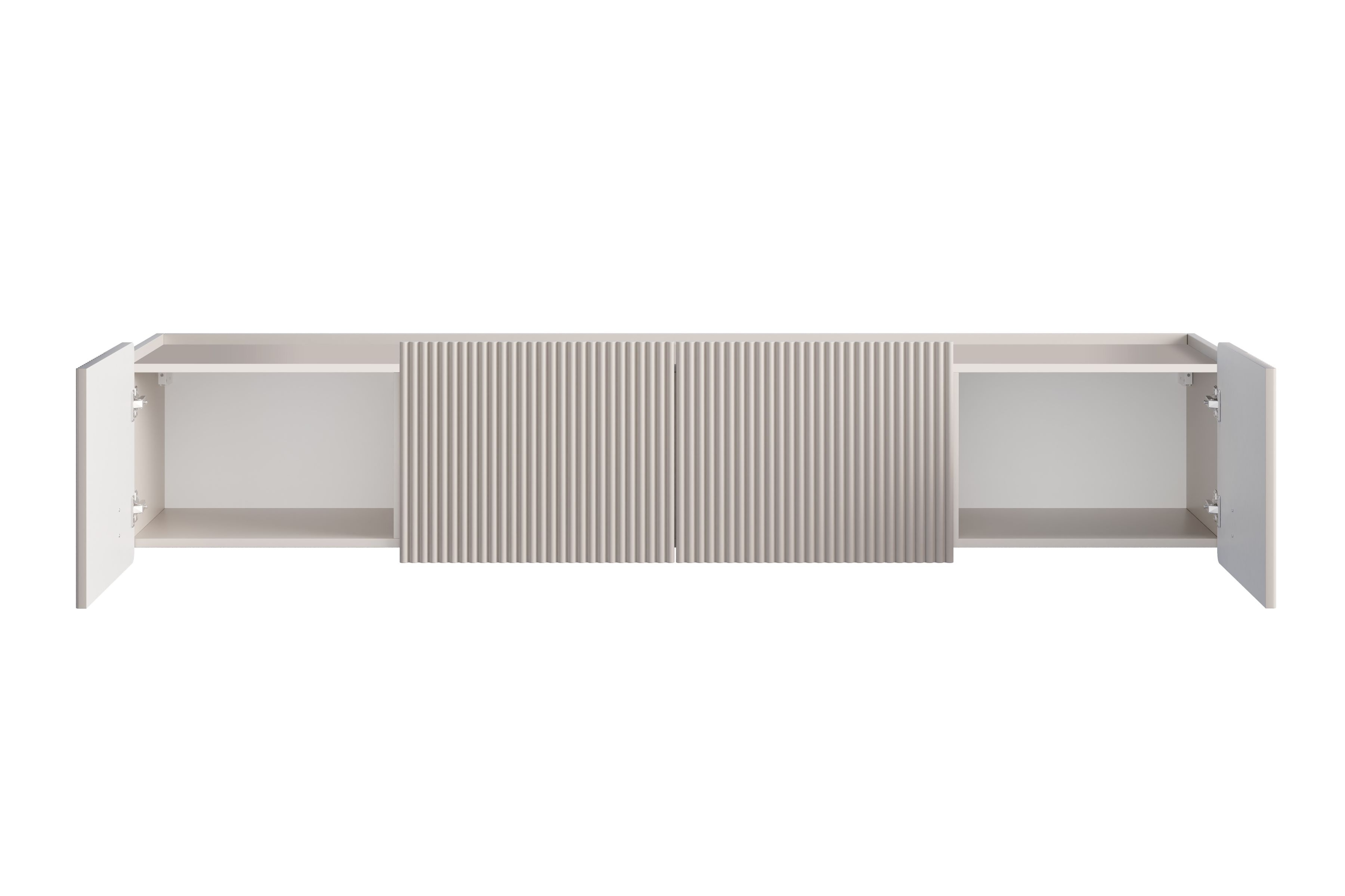 Závěsný TV stolek Malmi 200 cm - kašmírová / zlatá skříňka RTV Malmi 200 cm závěsná - kašmír / zlatá