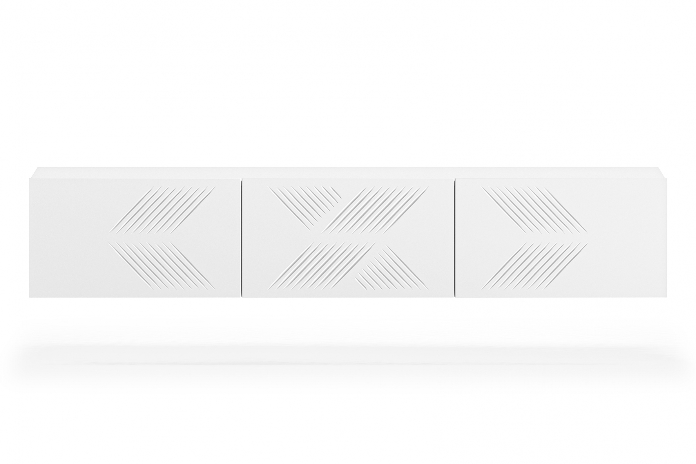 Závěsný TV stolek Pingli 170 cm - bílý mat Skříňka RTV Pingli 04 závěsná 170 cm - Bílý mat