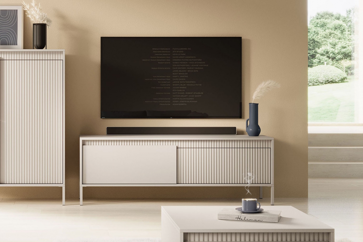 TV stolek Sanos 153 cm - béžový Skříňka RTV Sanos 153 cm - Béžová