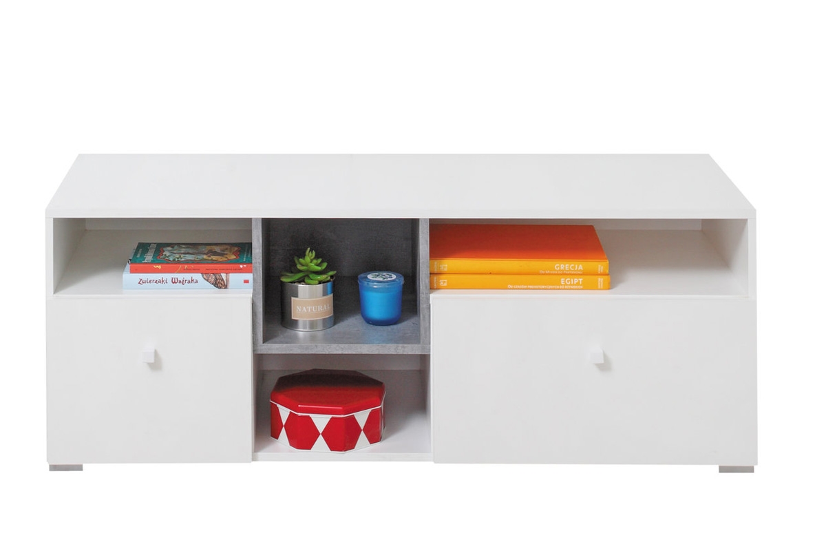 TV skříňka Sigma SI9 - bílý lux / beton Skříňka tv mládežnická