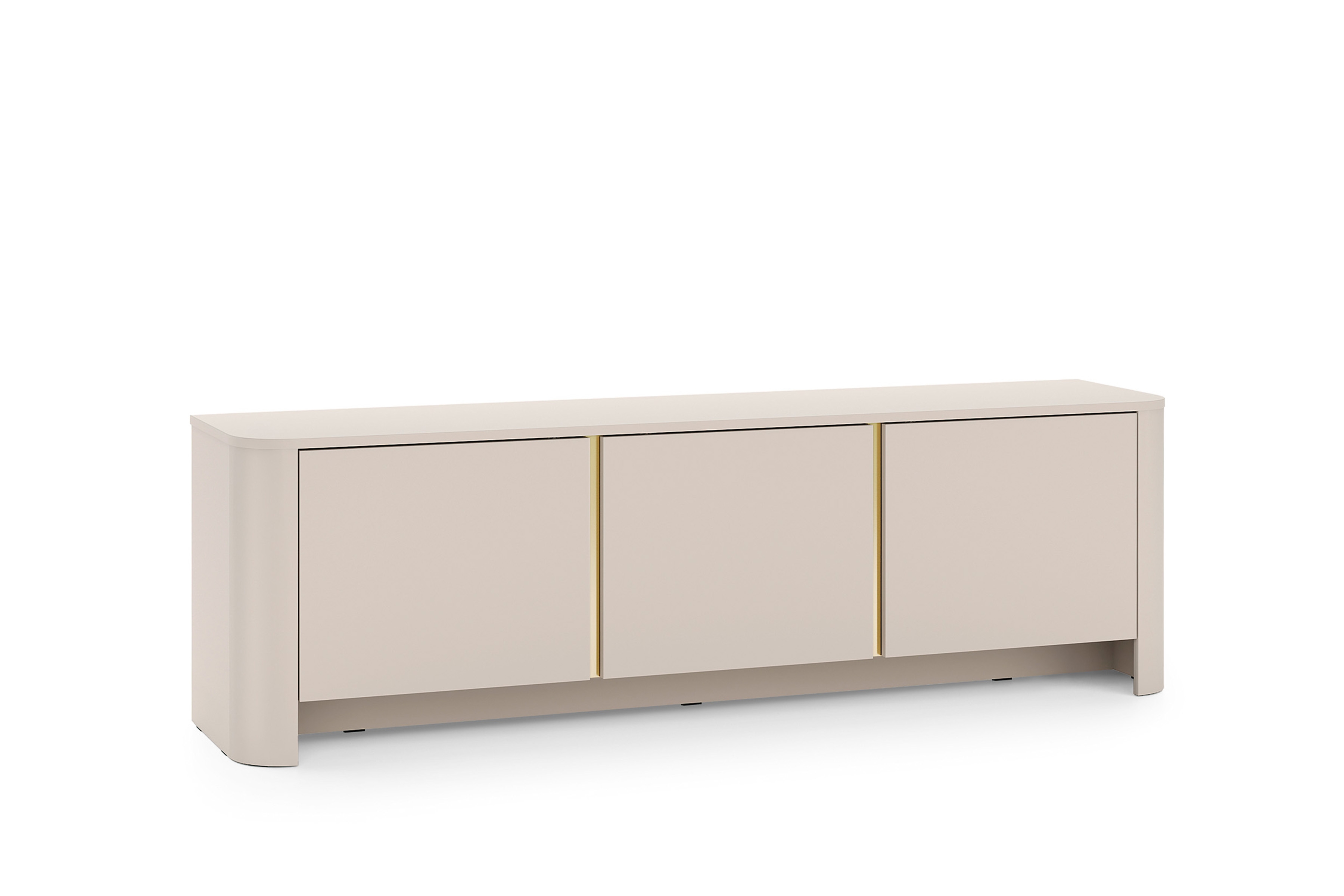 TV stolík Sorrenti 168 cm - kašmírová / zlatá TV skrinka Sorrenti 168 cm - kašmír / zlaté