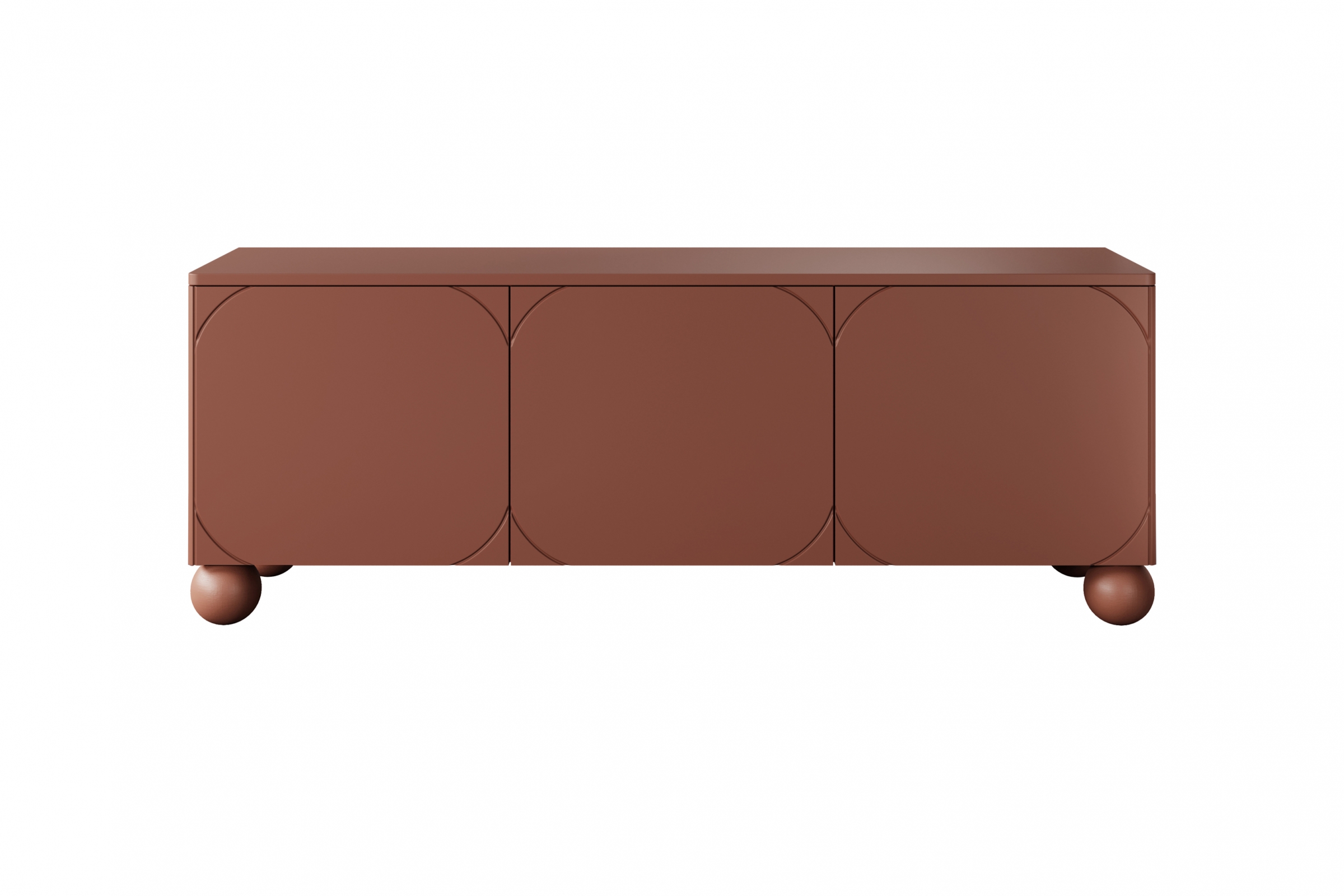 TV stolík Sonatia II 150 cm - burgundová TV skrinka burgundowa