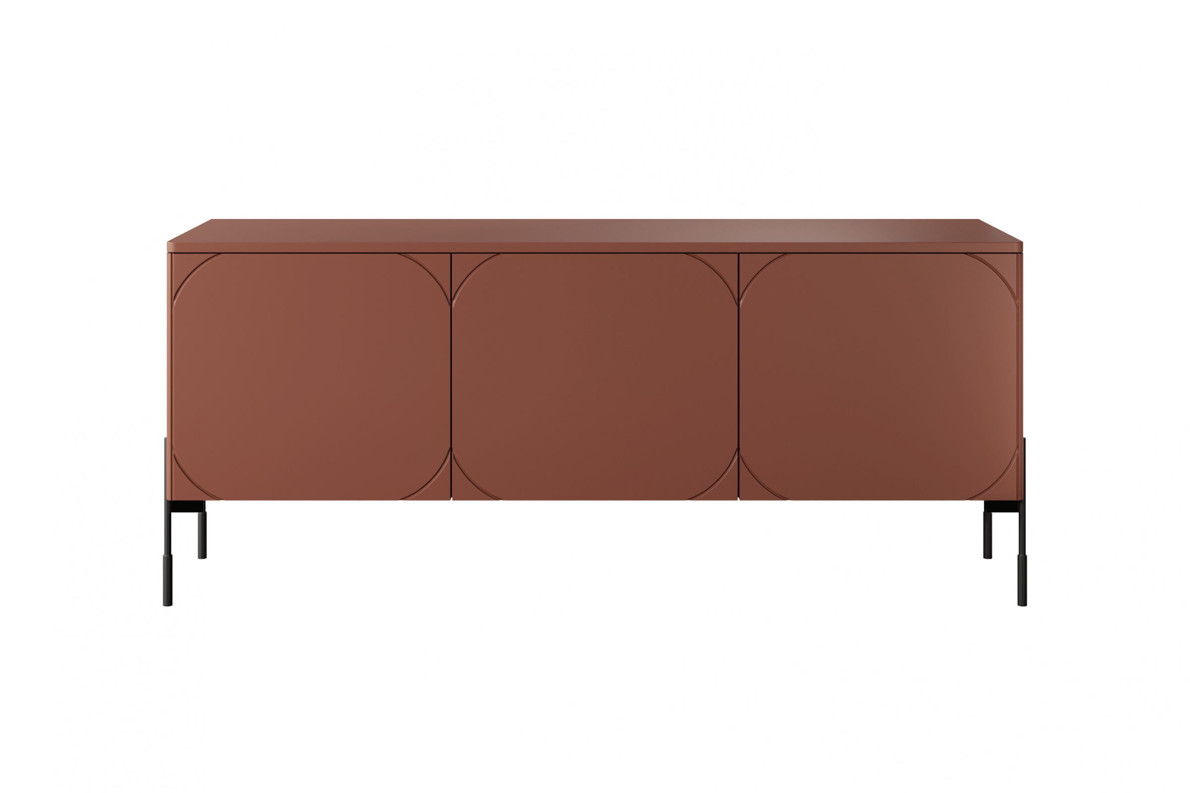 TV stolek Sonatia 150 cm se skrytou zásuvkou - burgund skříňka RTV třídveřová z ukryta szuflada Sonatia 150 cm - burgund