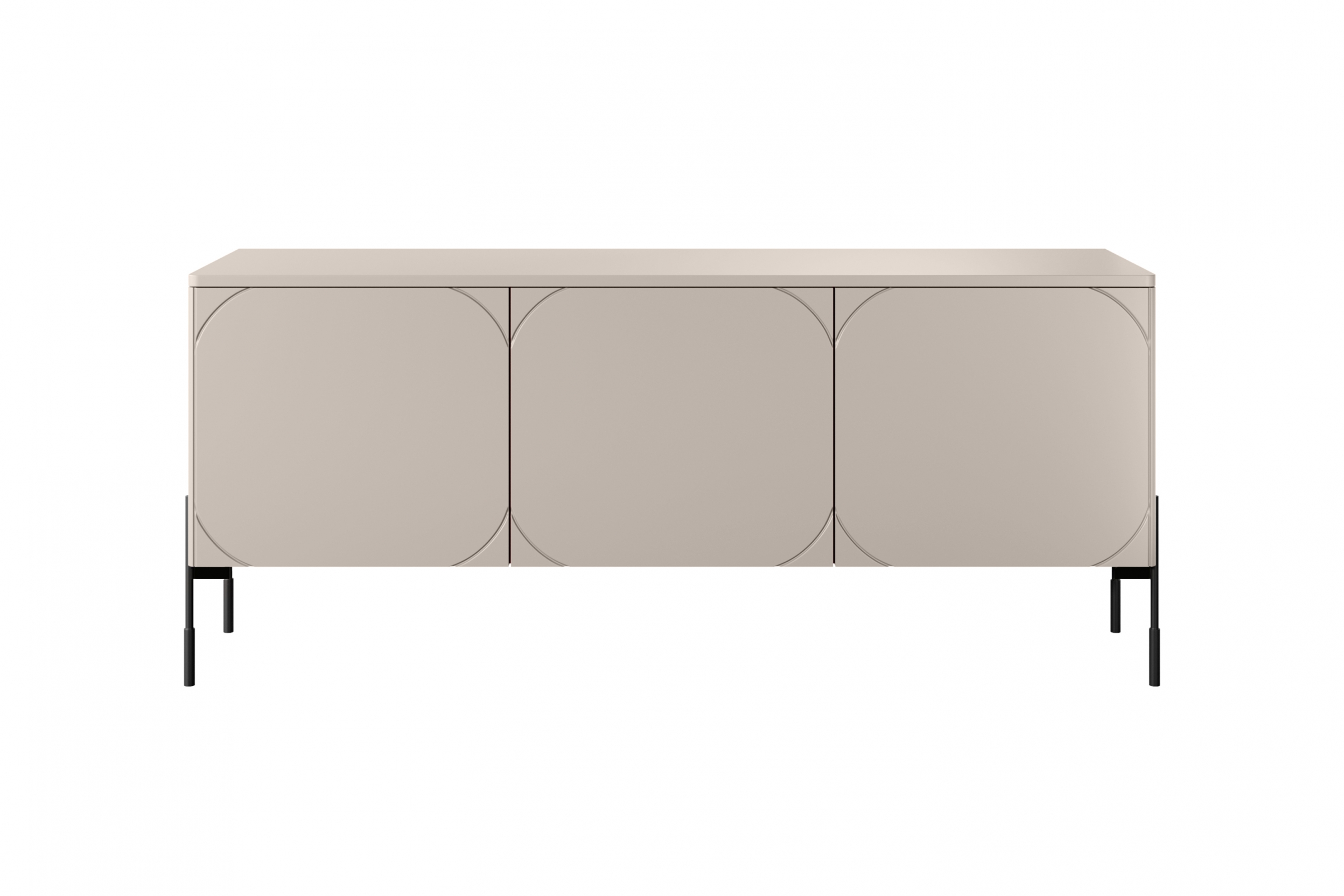 TV stolek Sonatia 150 cm se skrytou zásuvkou - kašmír skříňka RTV třídveřová z ukryta szuflada Sonatia 150 cm - kašmír