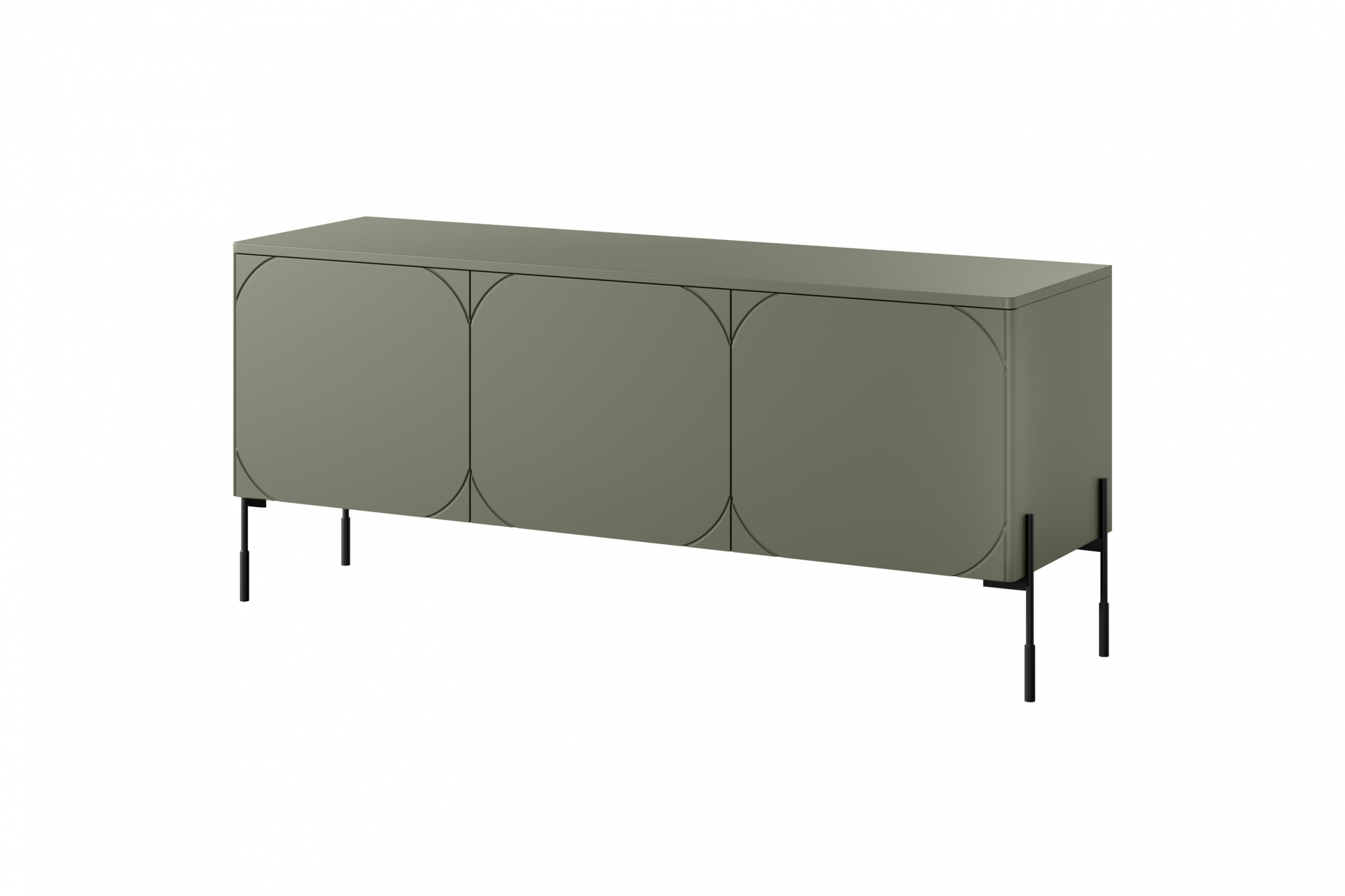 TV stolek Sonatia 150 cm se skrytou zásuvkou - olivová skříňka RTV třídveřová z ukryta szuflada Sonatia 150 cm - olivová