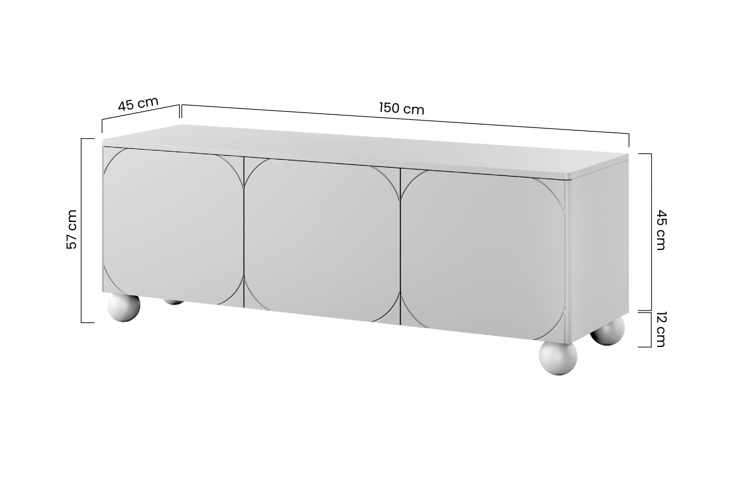 TV stolek Sonatia II 150 cm se skrytou zásuvkou - olivový Skříňka rtv