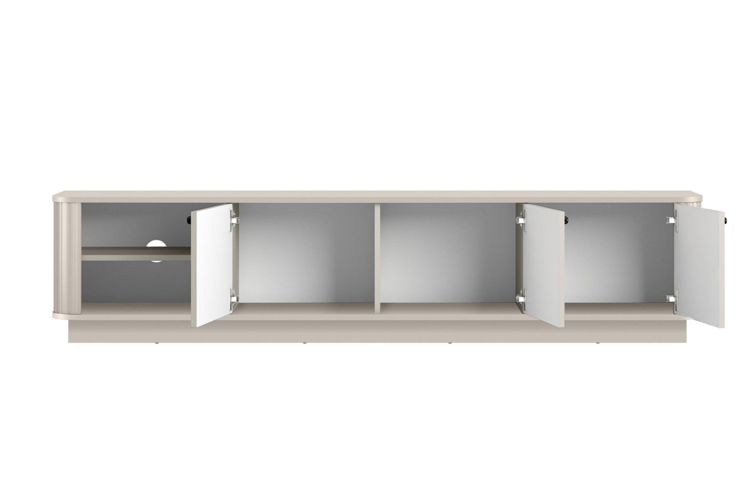 TV stolek Vesper 3D 187 cm - kašmír / černé úchyty skříňka RTV Vesper 3D 187 cm - kašmír / černá Úchytky