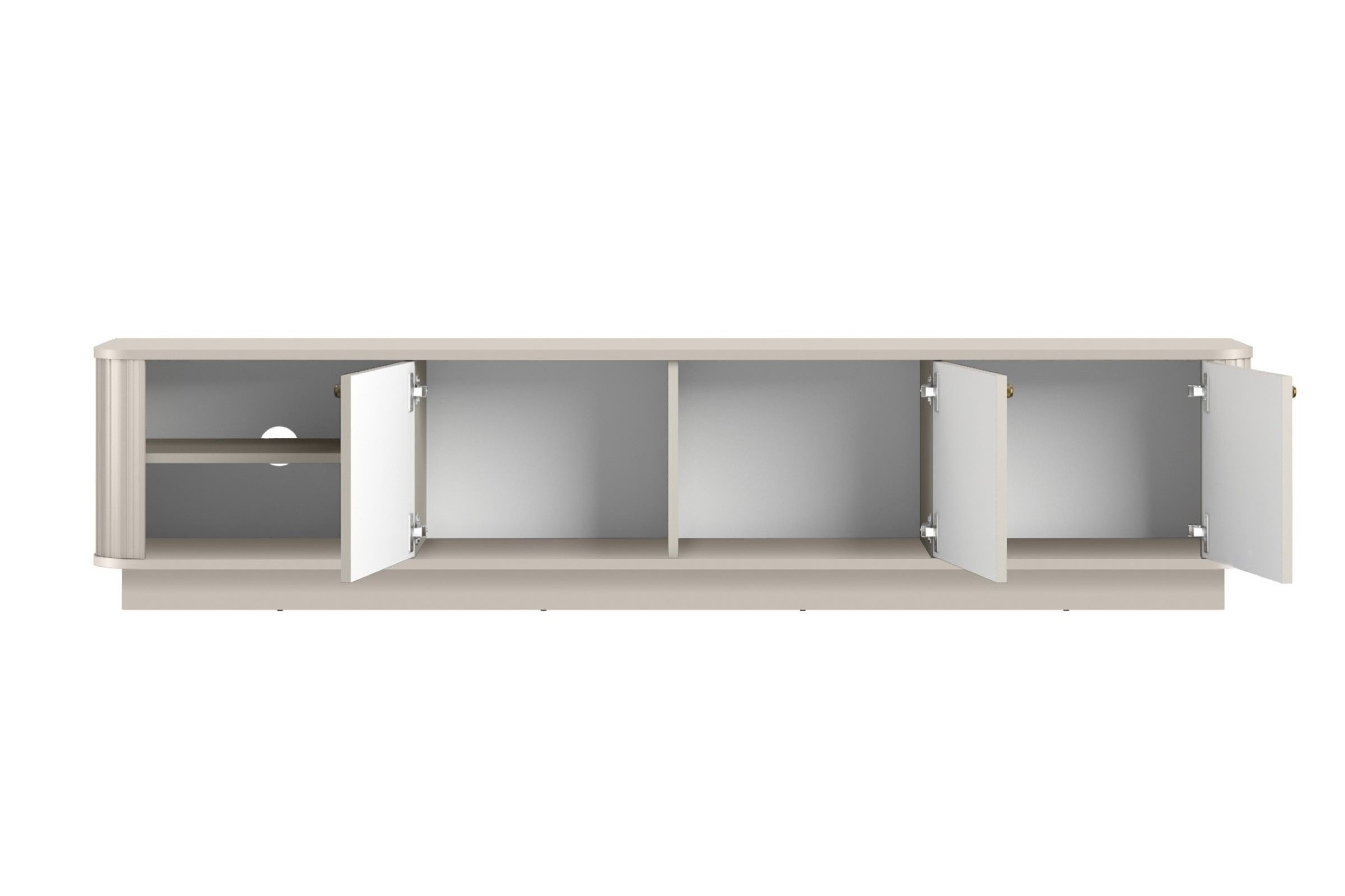 TV stolek Vesper 3D 187 cm - kašmír / zlaté úchyty skříňka RTV Vesper 3D 187 cm - kašmír / zlote Úchytky