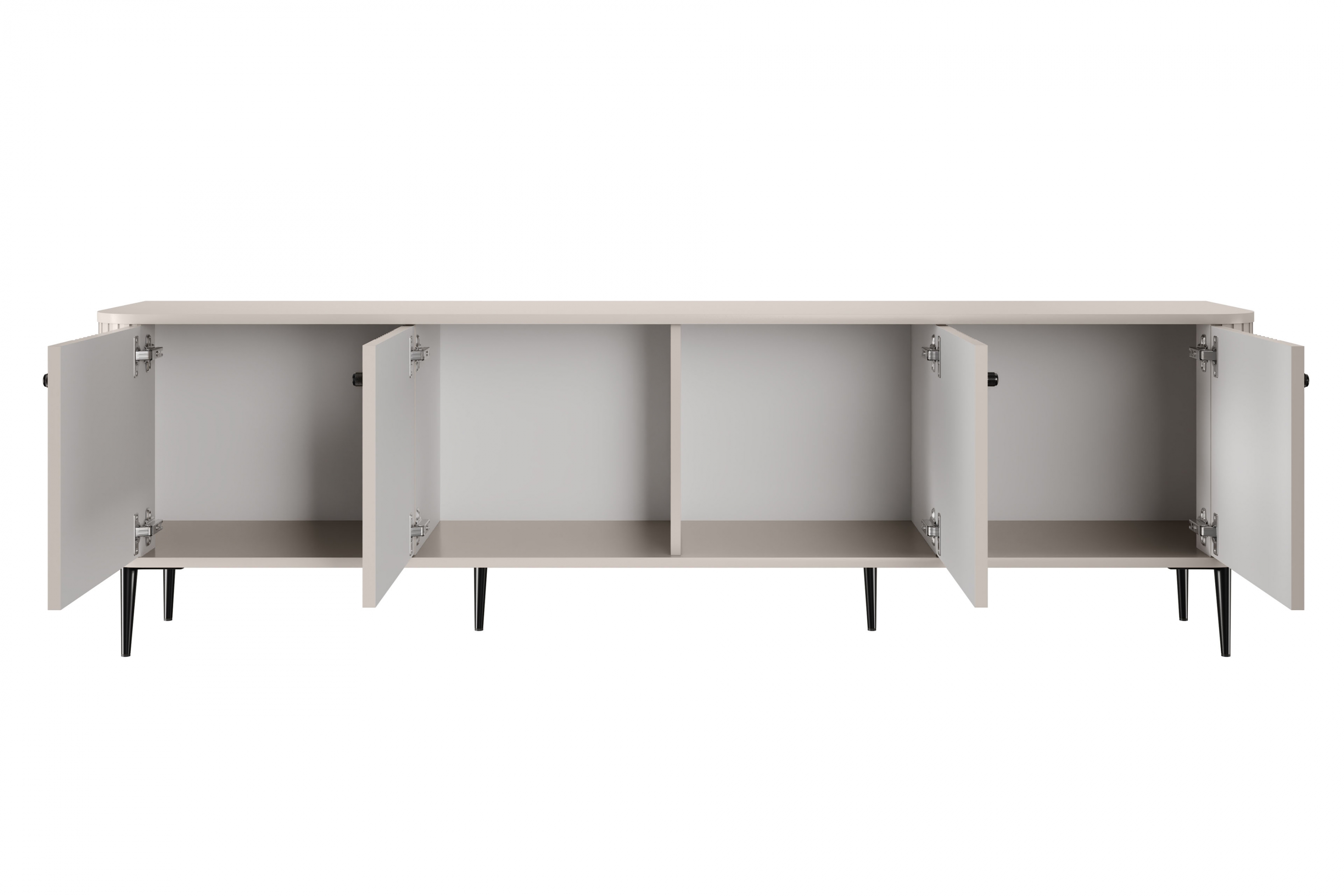 TV stolík Vespera 4D 187 cm - kašmírová / čierne nožičky TV skrinka Vesper 4D 187 cm - kašmír / čierny nožičky