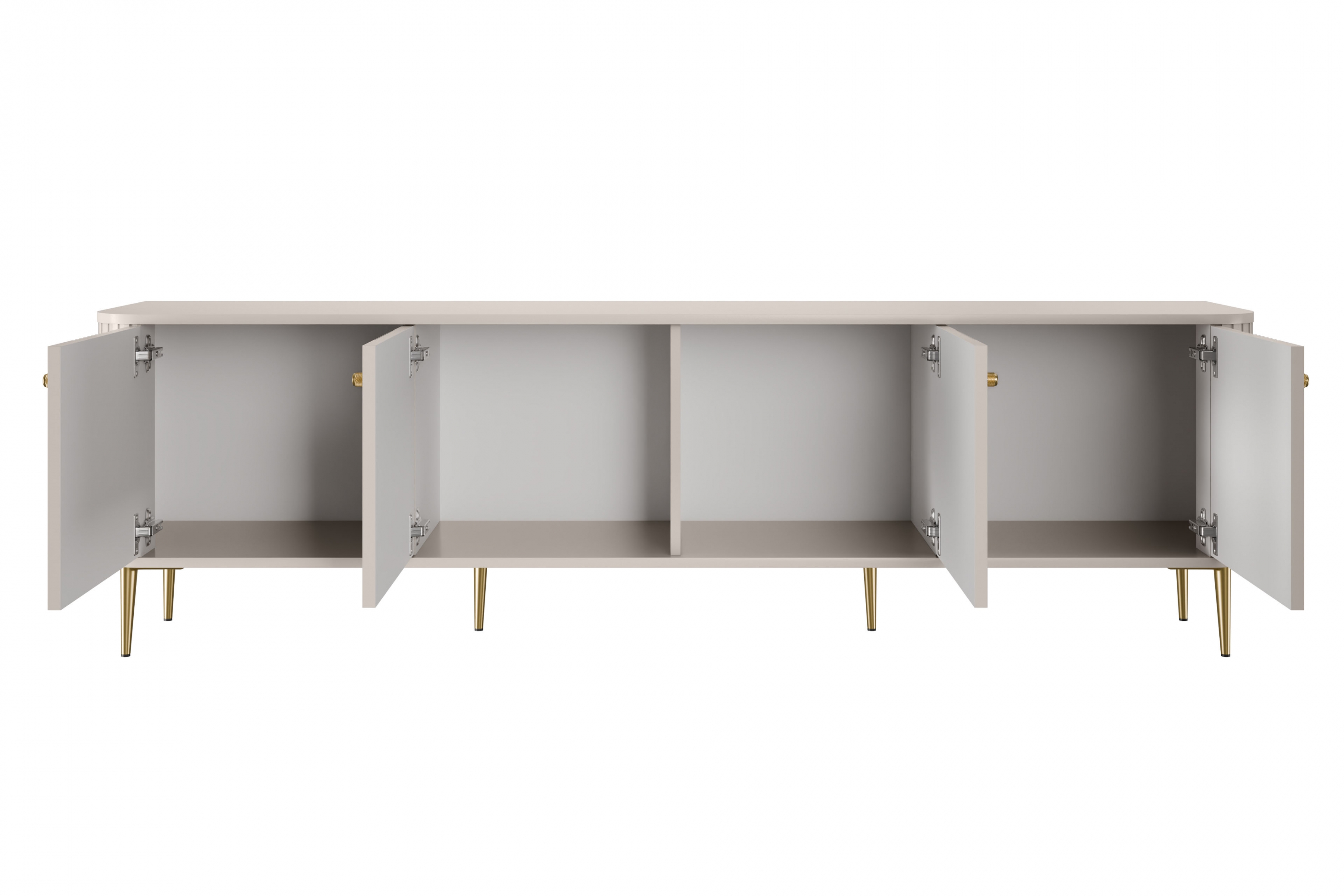 TV stolík Vespera 4D 187 cm - kašmírová / zlaté nožičky TV skrinka Vesper 4D 187 cm - kašmír / zlote nožičky