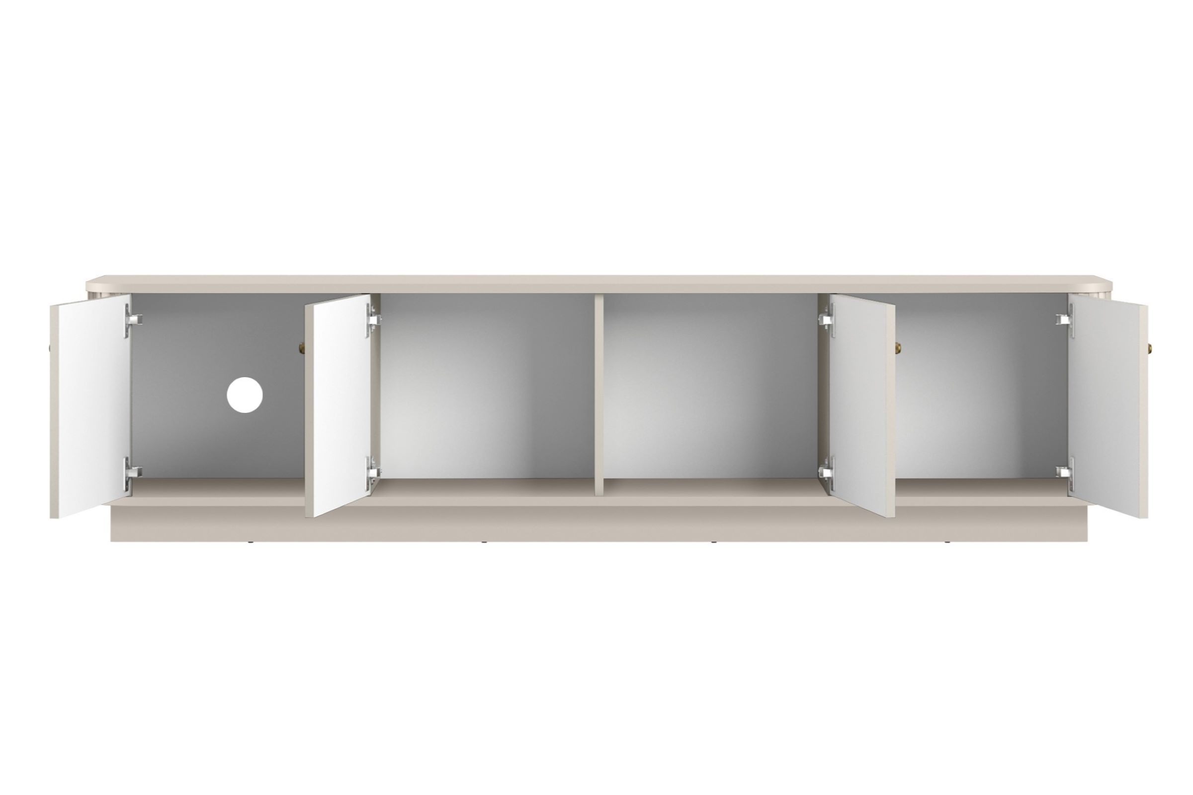 TV stolík Vesper 187 cm 4D - kašmír / zlaté úchyty TV skrinka Vesper 4D 187 cm - kašmír / zlote úchyty