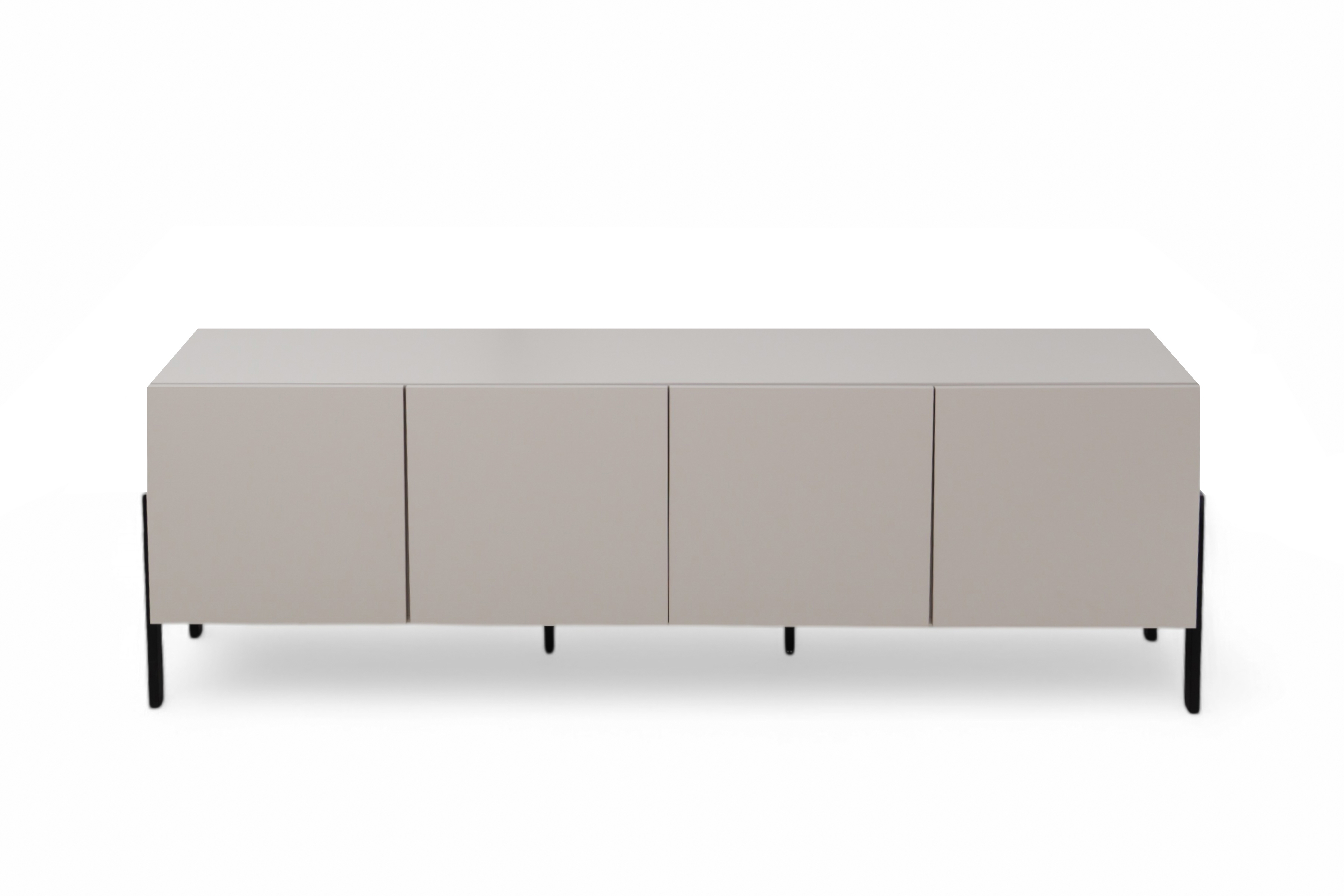 TV stolek Jukon 204 cm - kašmír / černé nožky skříňka RTV Wezilo 204 cm - kašmír / černé nožičky