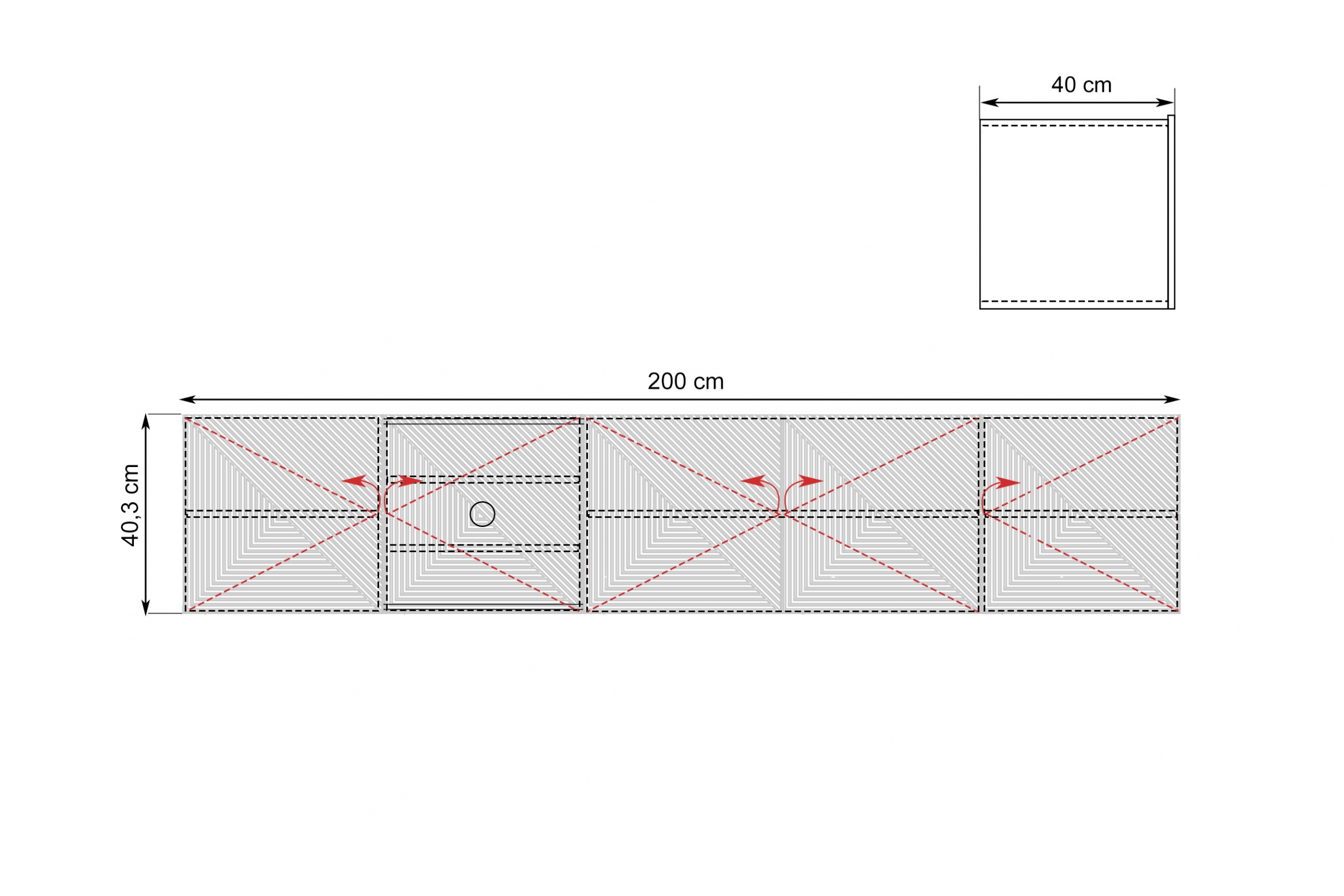 Závěsný TV stolek Asha 200 cm s frézovaným čelem - dub artisan / černý mat skříňka RTV závěsná Asha 200 cm s frézovanou přední částí - artisan / černá mat