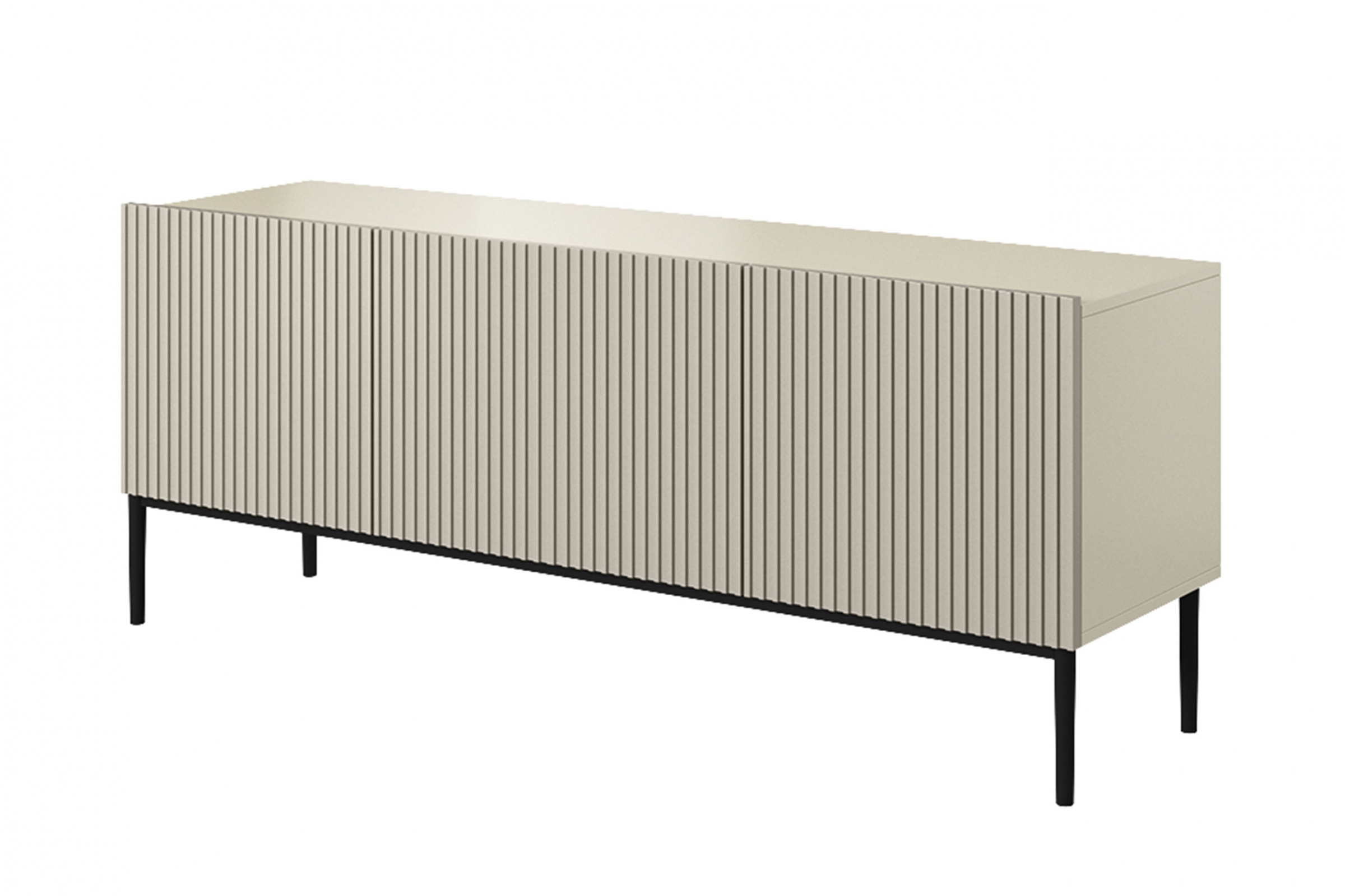 TV stolík Nicole 150 cm - kašmírová / čierne nožičky TV skrinka z szuflada Nicole 150 cm - kašmír / čierny nozki