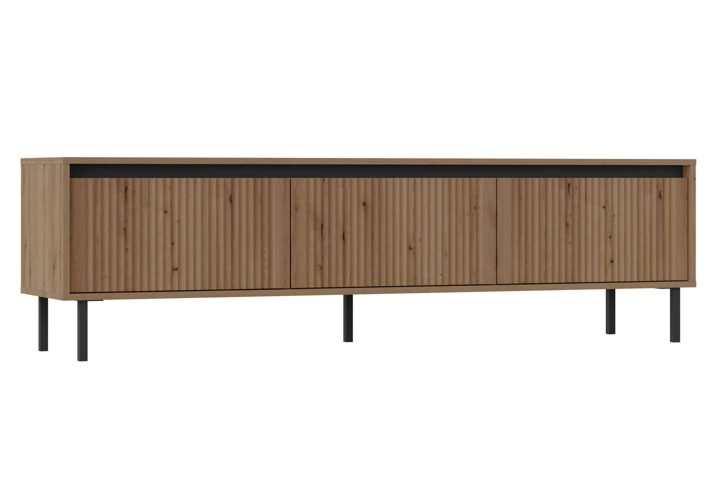 TV stolek Kasalia 179 cm se 3 zásuvkami - dub evoke Skříňka RTV se zásuvkami Kasalia 3S - 179 cm - dub evoke