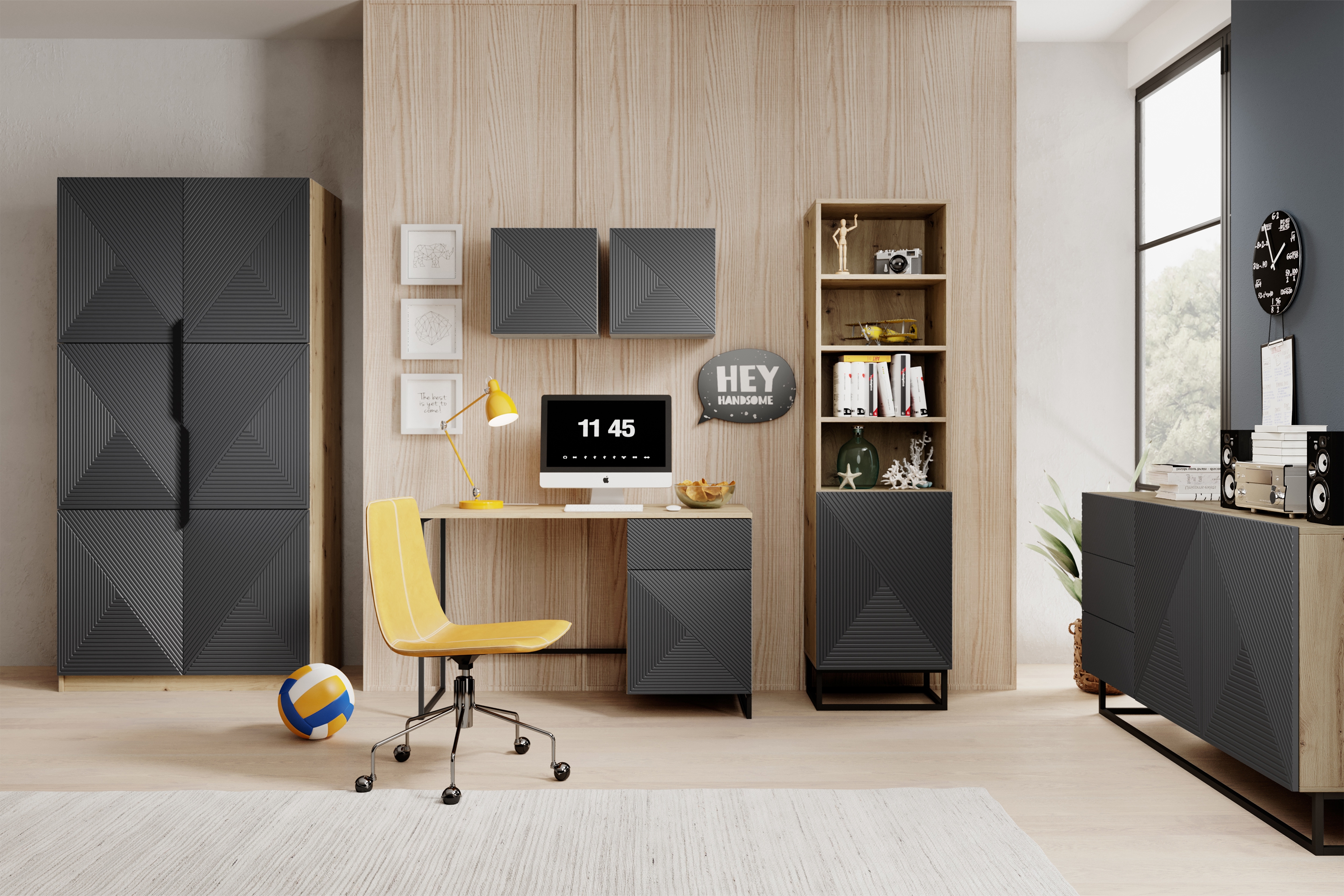 Závěsná skříňka Asha 40 cm - dub artisan / rivier stone mat Skříňka závěsná Asha 40 cm - artisan / rivier stone mat