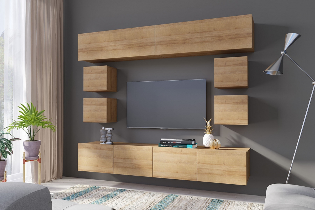 Závěsná police Celeste - dub zlatý Skříňka závěsná Celeste pozioma - 105 cm - dub zlatá