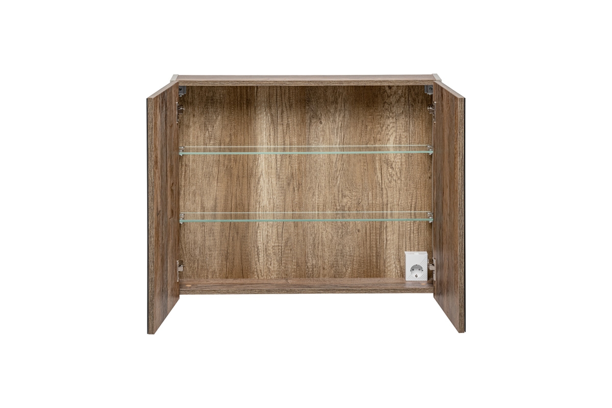 Závěsná zrcadlová skříňka Santa Fe Oak 80 cm - dub Santa Fe vintage Skříňka závěsná zrcadlová Santa Fe Oak 80 cm - Dub santa fe vintage