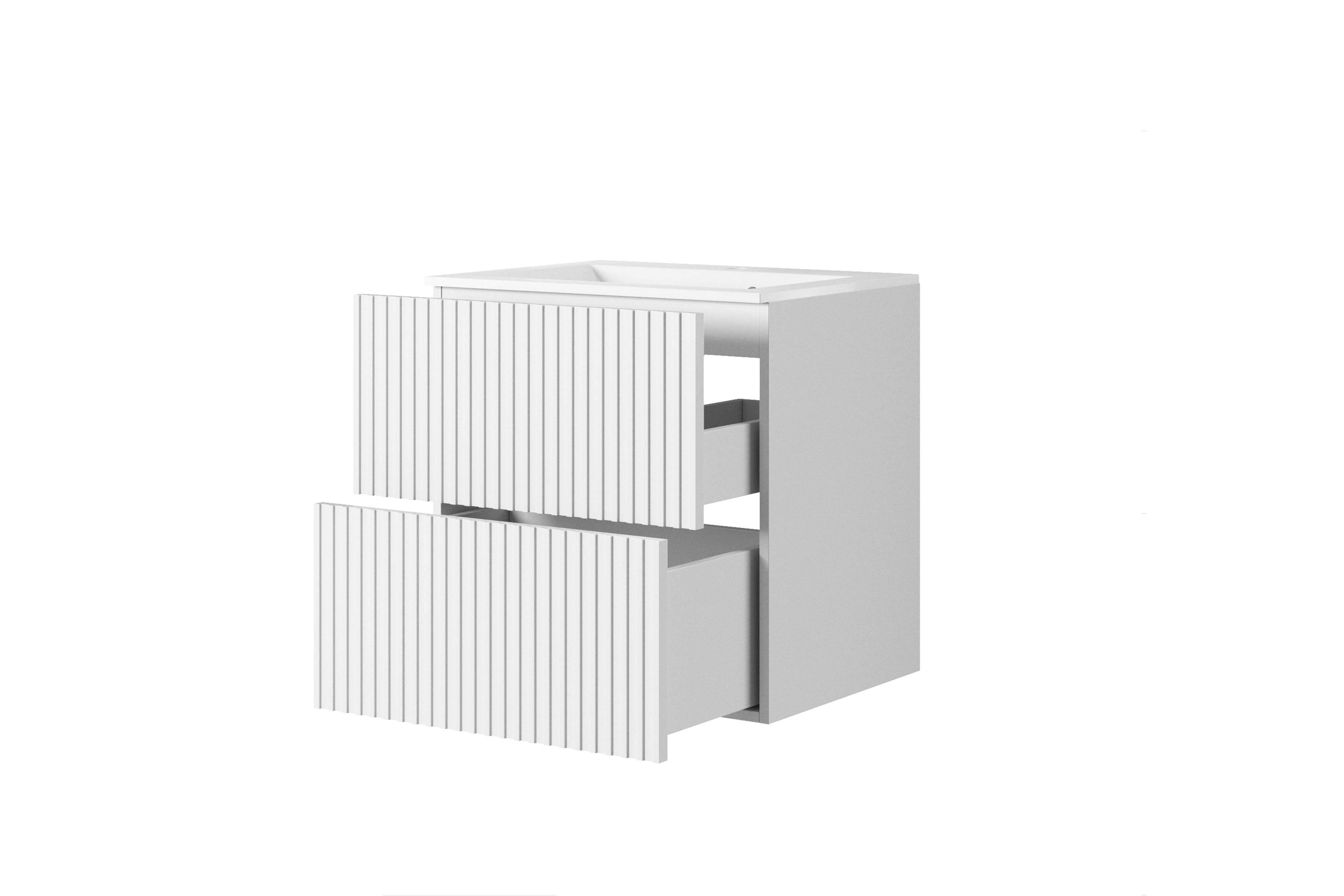 Koupelnová závěsná skříňka pod umyvadlo Nicole 60 cm - bílý mat Skříňka závěsná Nicole 60 cm pod umywalke - bílý mat