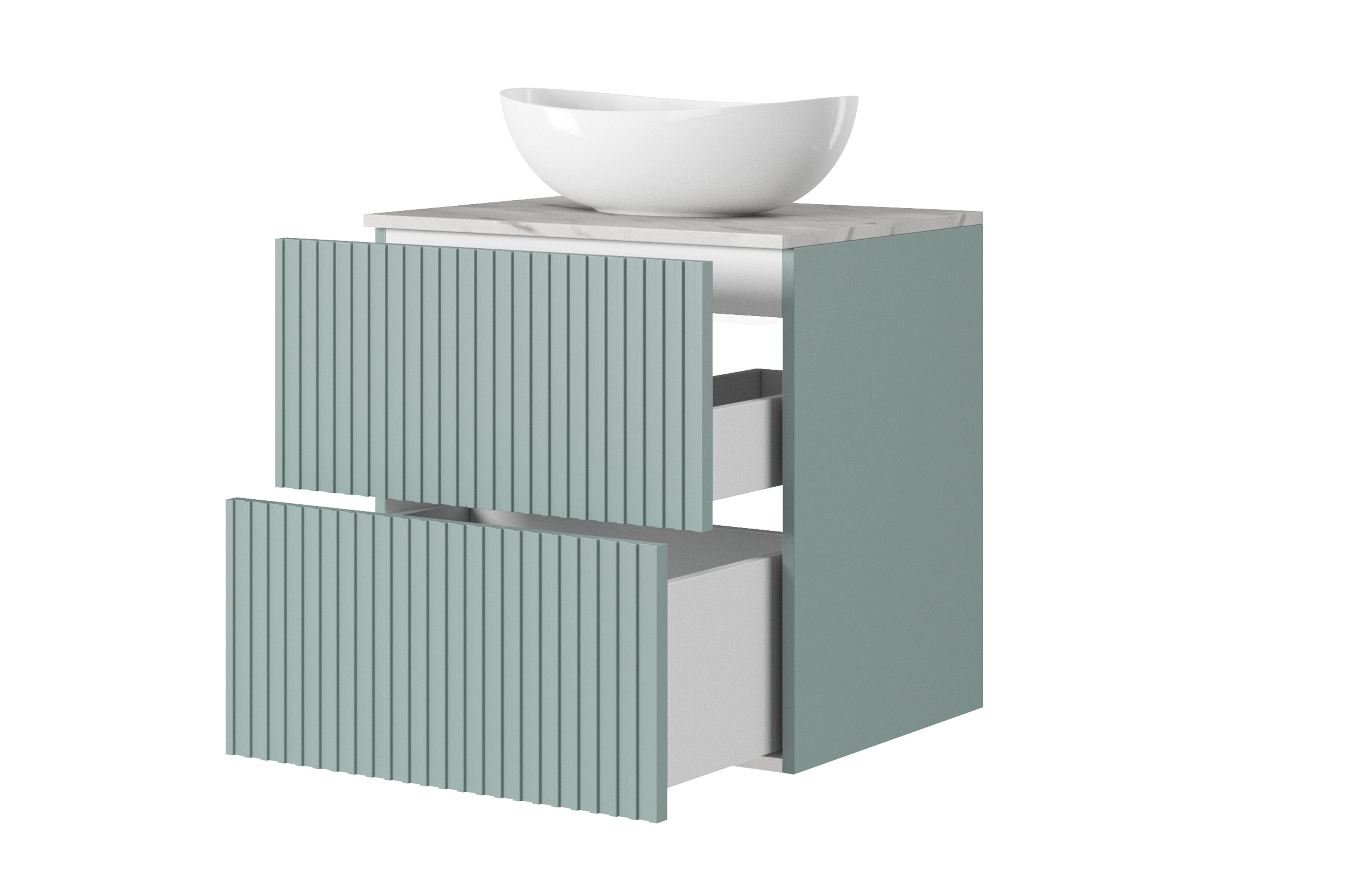 Kúpeľňová skrinka Nicole 60 cm závesná pod umývadlo - šalvia - Limitovaná ponuka Skrinka závesná Nicole 60 cm pod umywalke - szalwia