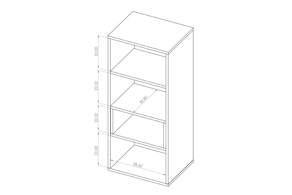 Vertikální závěsná skříňka Maleza - bílý / dub artisan Skříňka Bílá