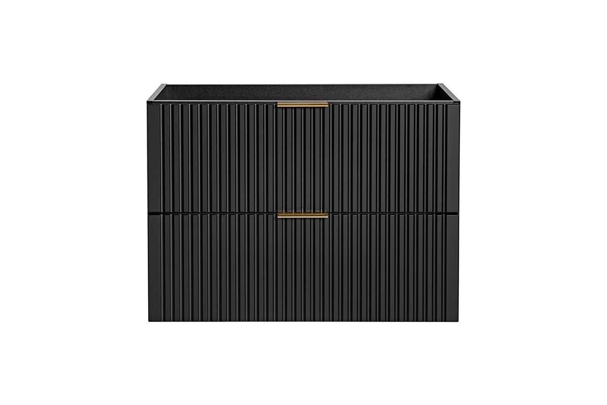 Závesná skrinka pod umyvadlo Adel Black 80 cm - čierny mat Skrinka pod umywalke do lazienki 