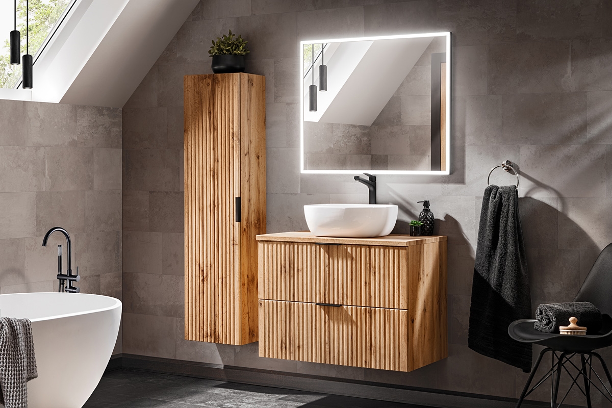 Koupelnová skříňka pod umyvadlo Adel Oak 60 cm - dub wotan Nábytek lazienkowe 