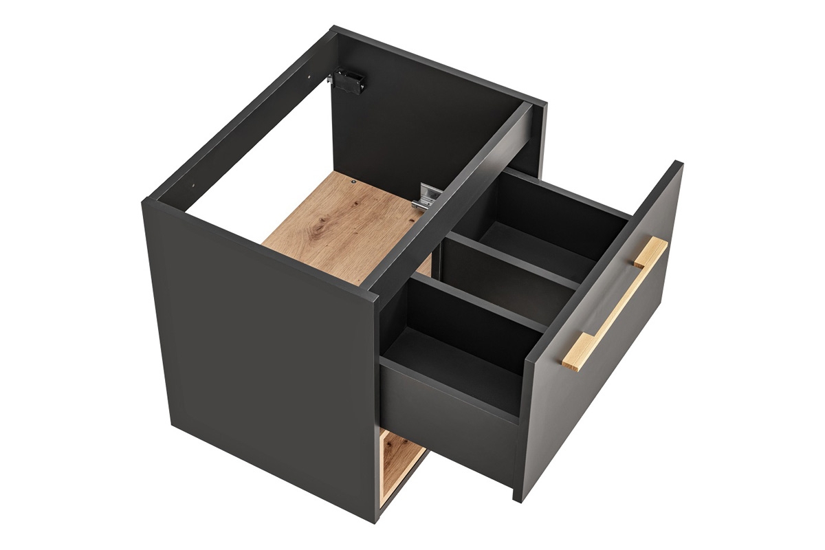 Závesná skrinka pod umývadlo Borneo 820 - šedý Cosmos / Dub Artisan - 60 cm Skrinka závesná pod umývadlo Borneo 820 - šedý Cosmos / Dub Artisan 