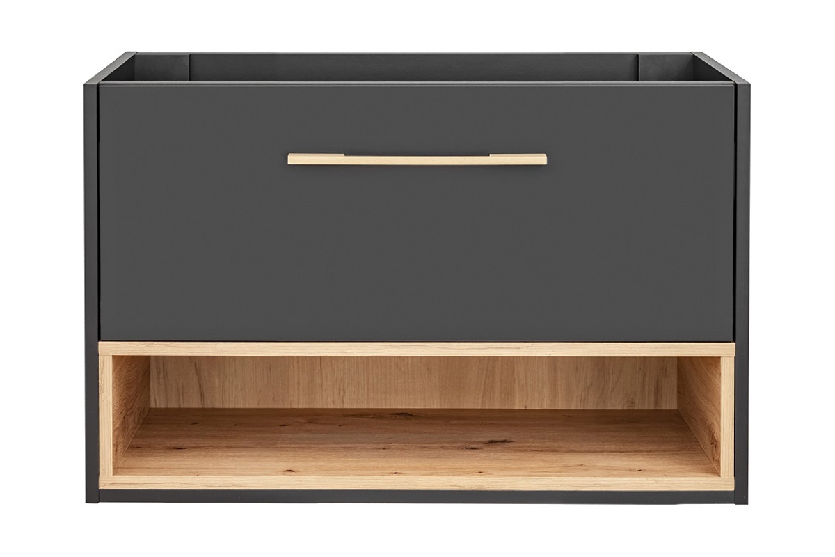 Závesná skrinka pod umývadlo Borneo 821 - šedý Cosmos / Dub Artisan - 80 cm Závesná skrinka pod umývadlo