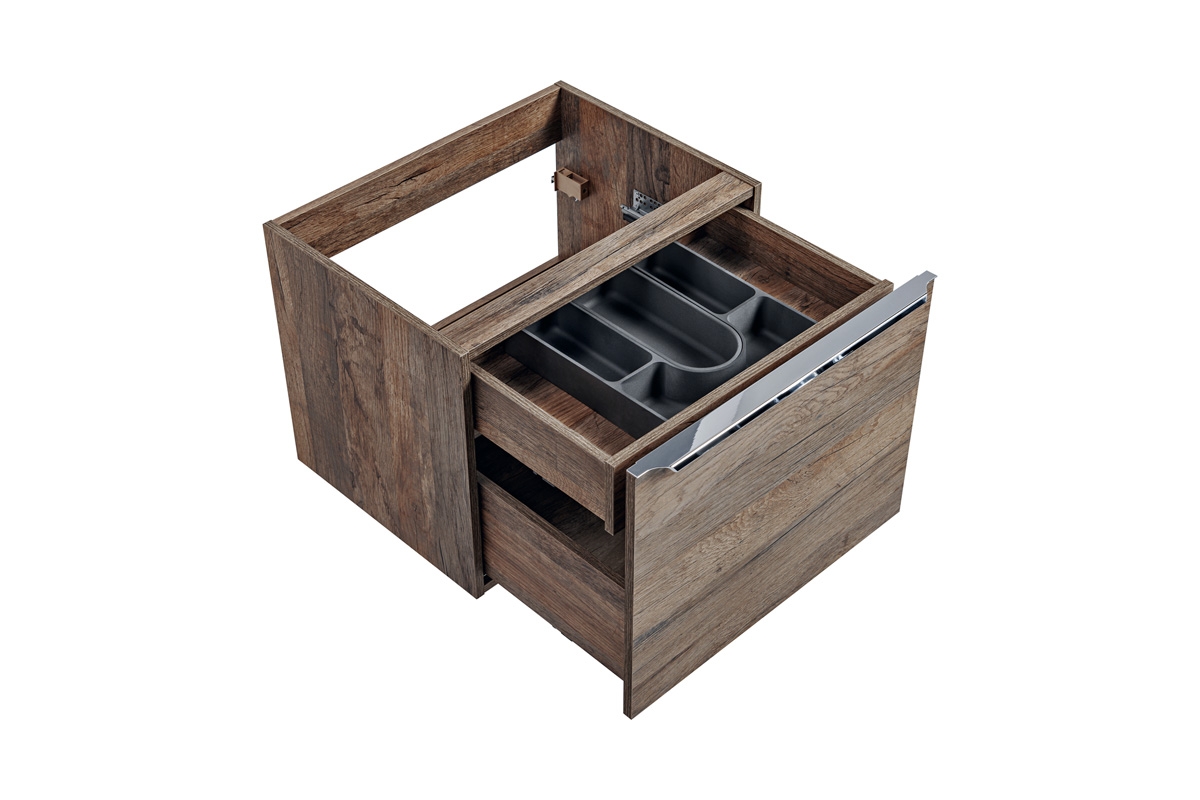 Závesná skrinka pod umývadlo Santa Fe Oak 60 cm - Dub santa fe vintage Skrinka do lazienki Nábytok bogart