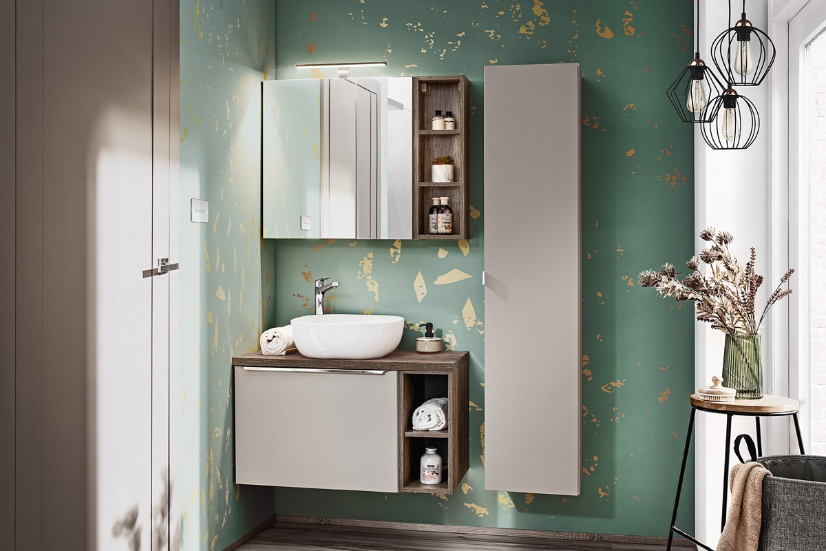 Závěsná skříňka pod umyvadlo Santa Fe Taupe 60 cm - křemíková šedá Nábytek do lazienki comad 