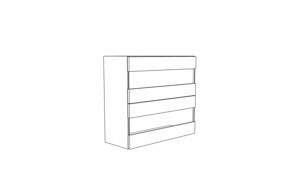 Závesná kuchynská skrinka Campari WOW80/72 dvojdverová so sklenenými dvierkami Skrinka závesná s presklením Campari WOW 8/72 