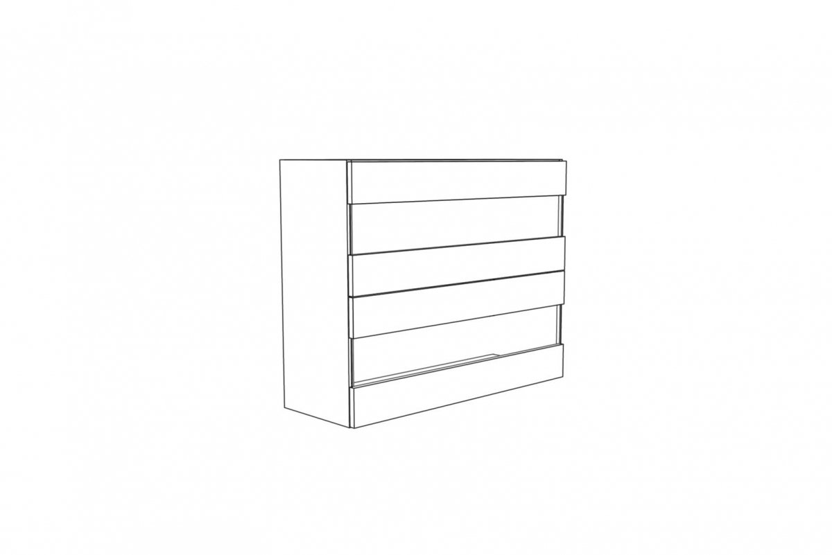 Závesná kuchynská skrinka Campari WOW90/72 dvojdverová so sklenenými dvierkami Skrinka závesná s presklením Campari WOW 9/72 