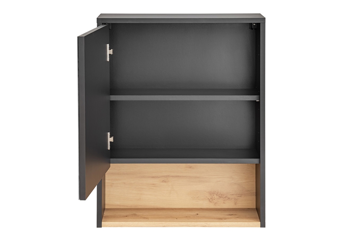 Skříňka se zrcadlem Borneo 840 - šedý Cosmos / Dub Artisan - 60 cm Skříňka se zrcadlem borneo 