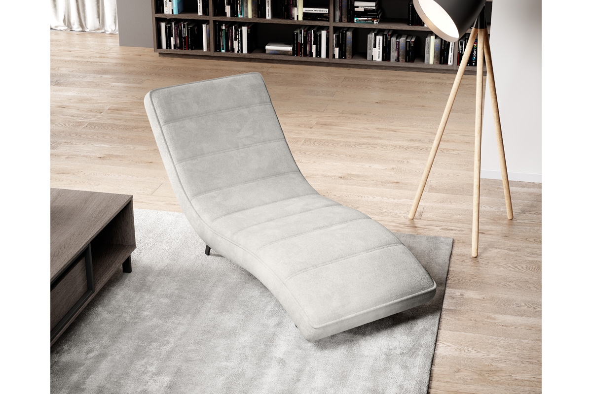  Relaxačné kreslo MT - šedé / tkanina Evolution 15 Silver Leňoška s prešívaním 