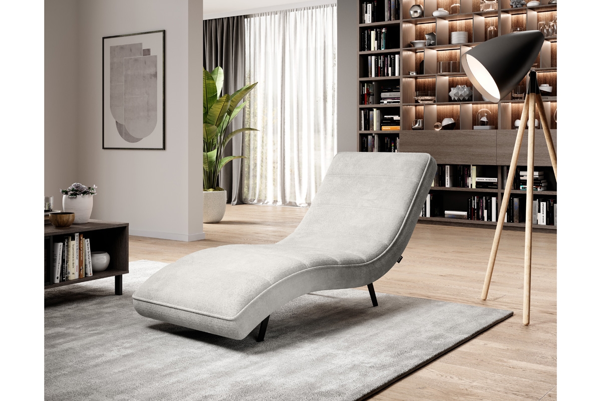  Relaxačné kreslo MT - šedé / tkanina Evolution 15 Silver Leňoška z wysokimi nozkami 