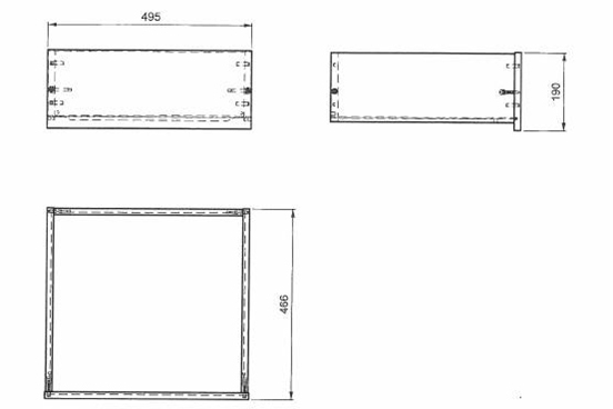 zásuvka do Skrine 49 cm - biely mat zásuvka do Skrine Glossy 49 cm - biely mat