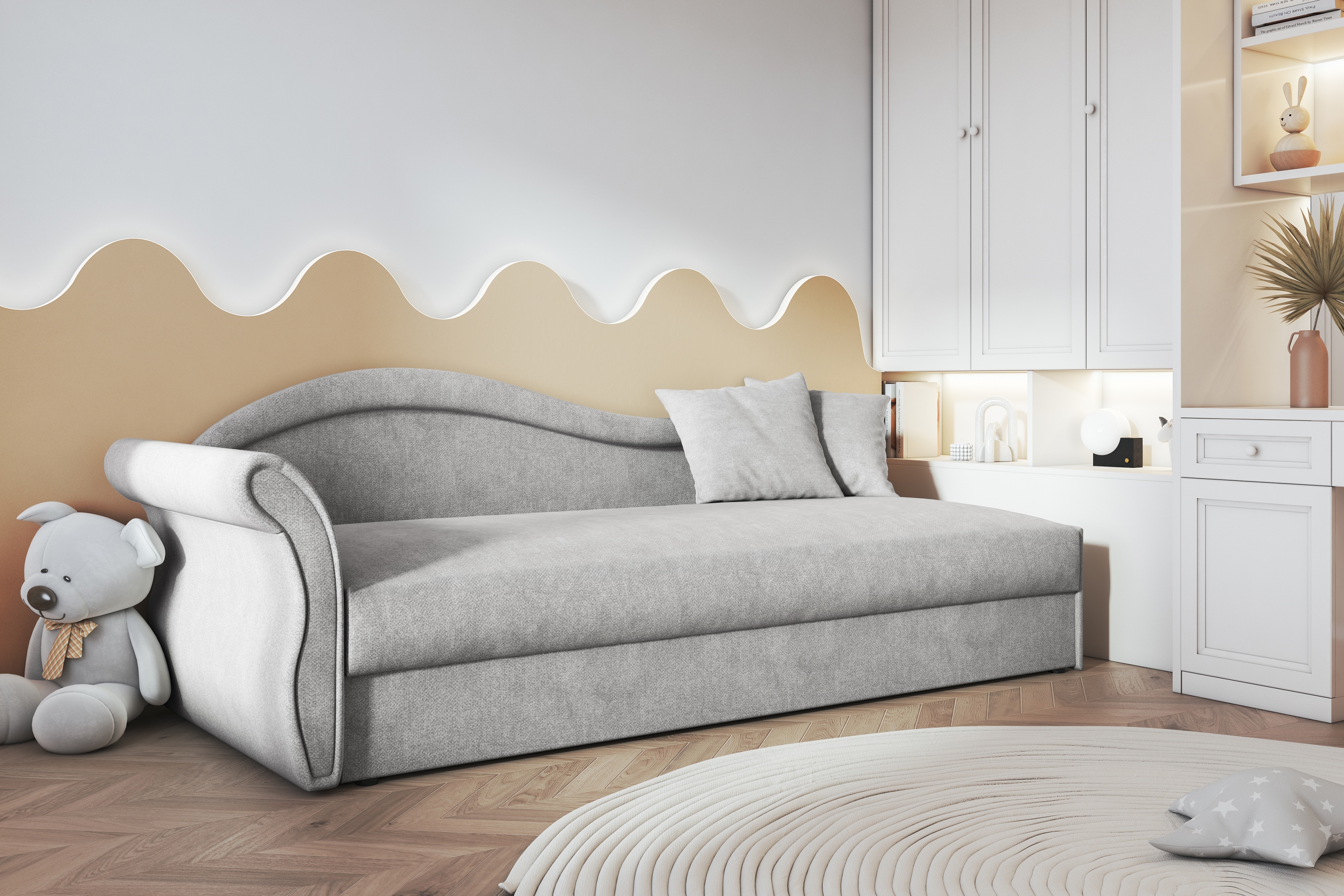 Válenda / Postel čalouněné Marek s úložným prostorem Válenda/Postel jednomístné s úložným prostorem Marek