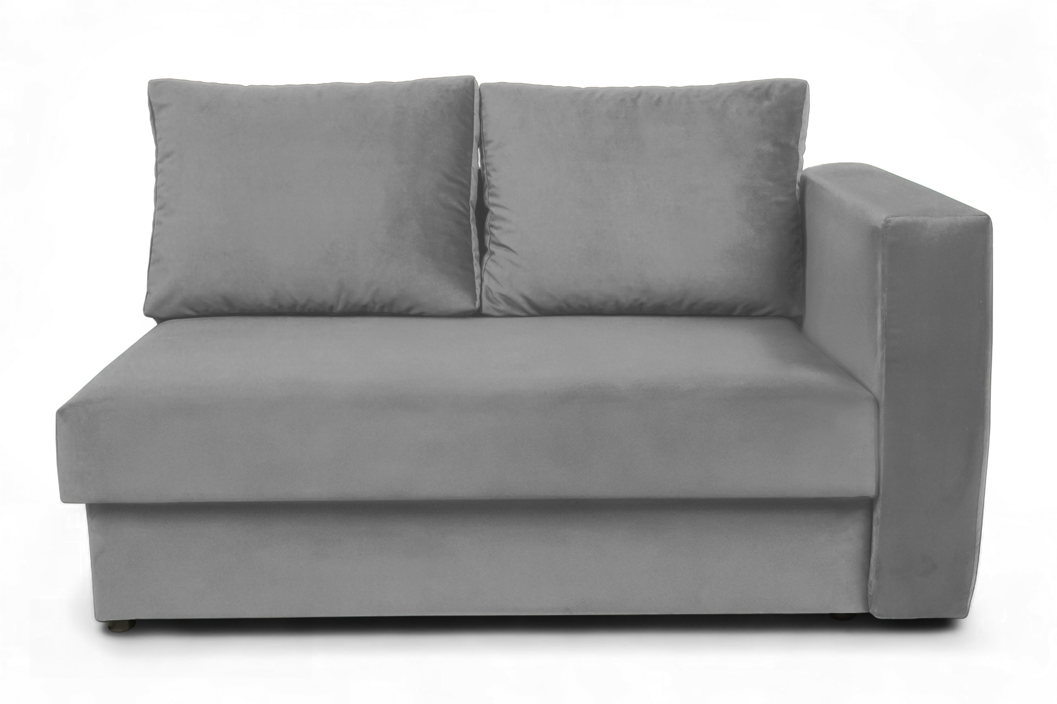 Váľanda Matej s úložným priestorom - 200x80 cm - sivý velúr Velluto 16 Detská pohovka/posteľ Ľavá strana rozkladany s úložným priestorom Maciek - šedý zamat Velluto 16