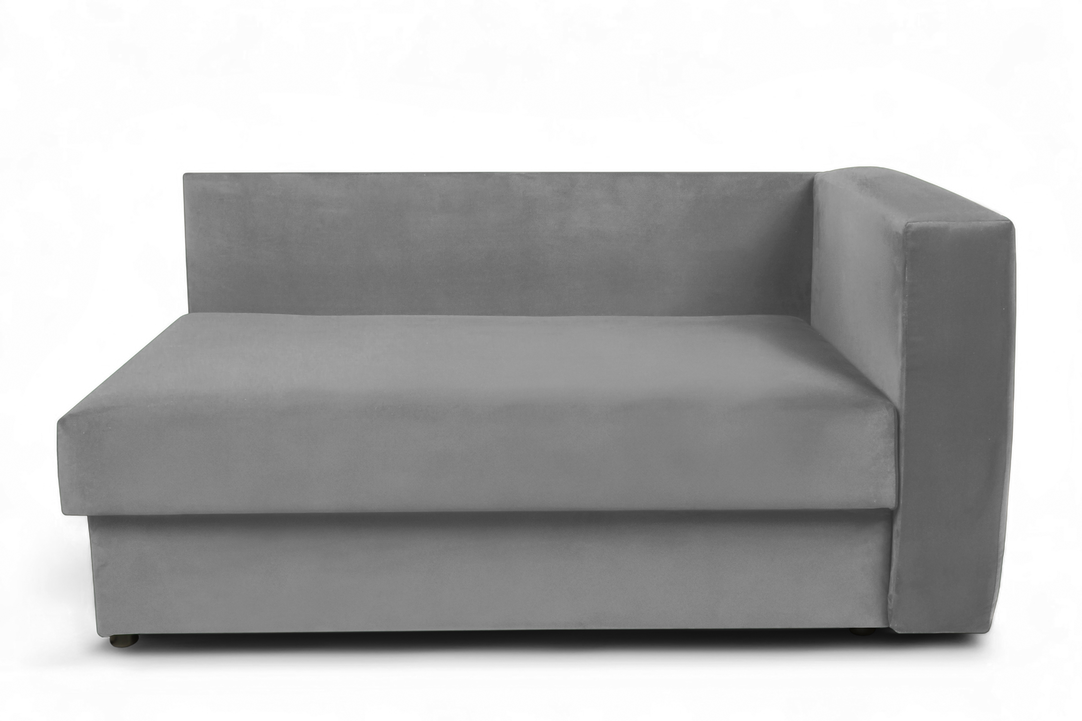 Váľanda Matej s úložným priestorom - 200x80 cm - sivý velúr Velluto 16 Detská pohovka/posteľ Ľavá strana rozkladany s úložným priestorom Maciek - šedý zamat Velluto 16
