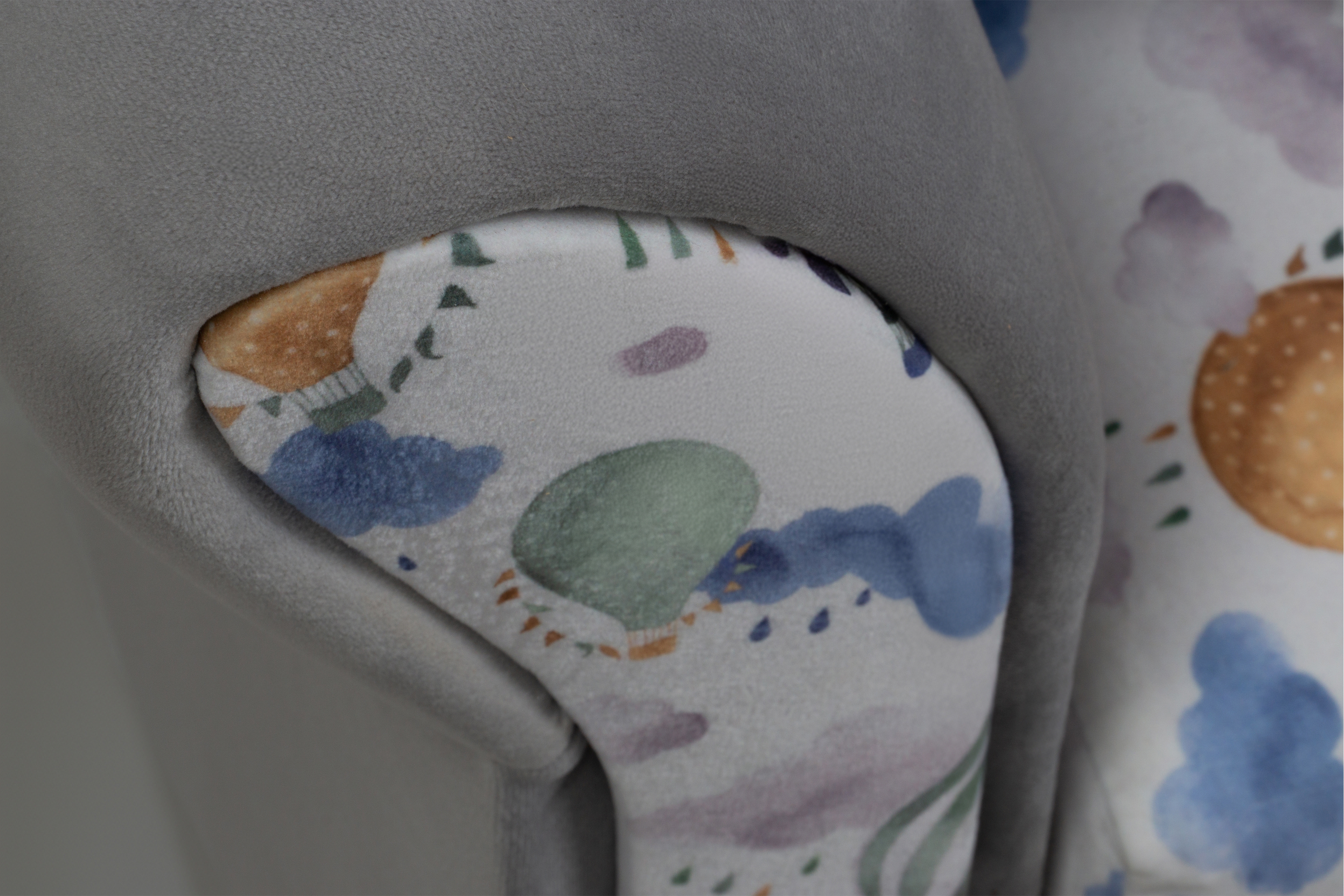 Váľanda Marek s úložným priestorom ľavá - Wonder Balony / Bluvel 03  Detská pohovka/posteľ Ľavá strana jednoosobové s úložným priestorom Marek - Wzor Wonder Balony + bluvel 03 