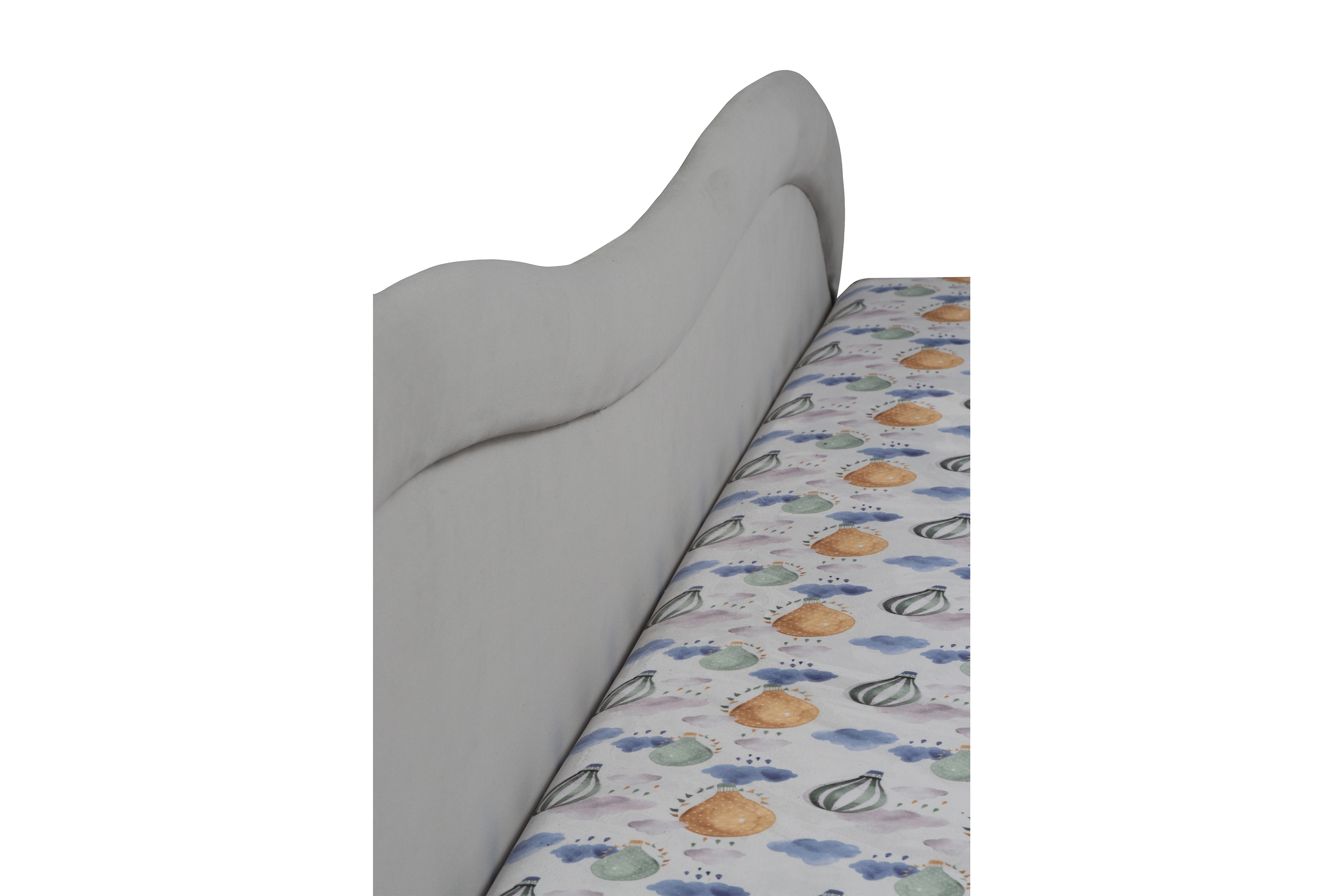 Váľanda Marek s úložným priestorom ľavá - Wonder Balony / Bluvel 03  Detská pohovka/posteľ Ľavá strana jednoosobové s úložným priestorom Marek - Wzor Wonder Balony + bluvel 03 