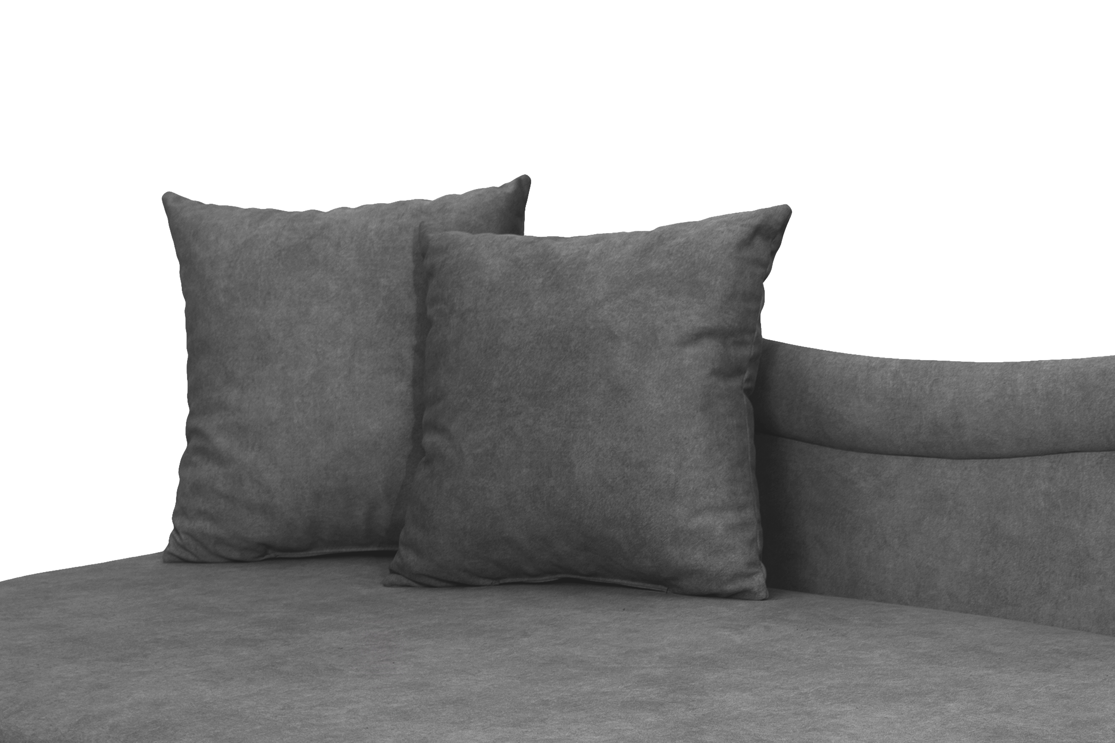 Válenda Marek pravá s úložným prostorem - šedá látka Cloud 91 Dětská pohovka/postel pravá jednoosobowe s úložným prostorem Marek - šedý welwet Cloud 91