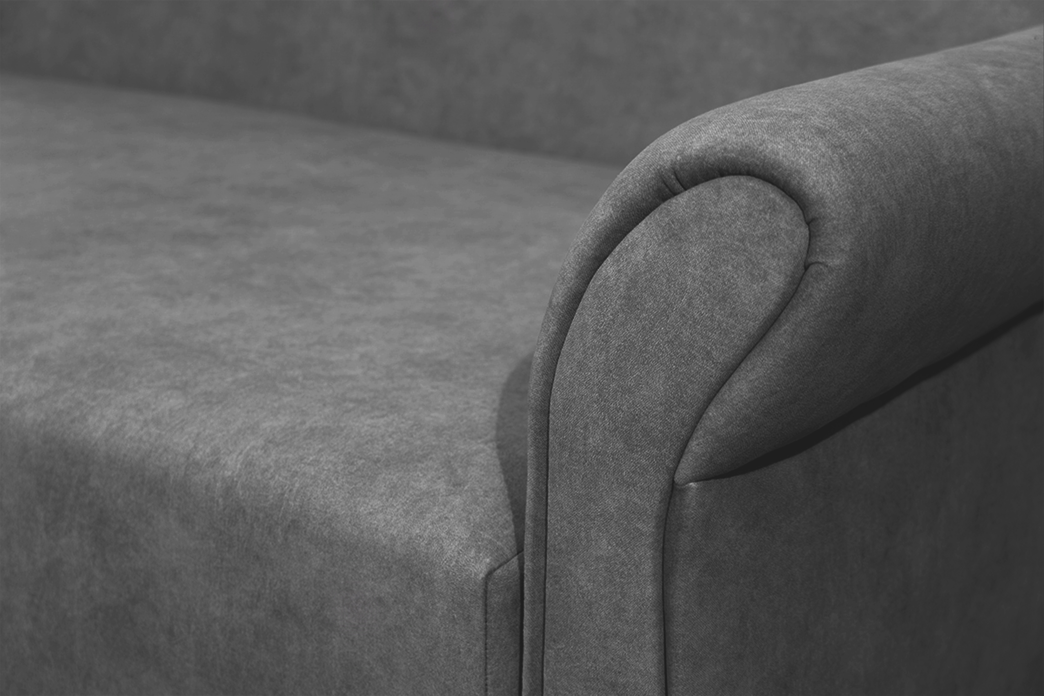 Válenda Marek pravá s úložným prostorem - šedá látka Cloud 91 Dětská pohovka/postel pravá jednoosobowe s úložným prostorem Marek - šedý welwet Cloud 91