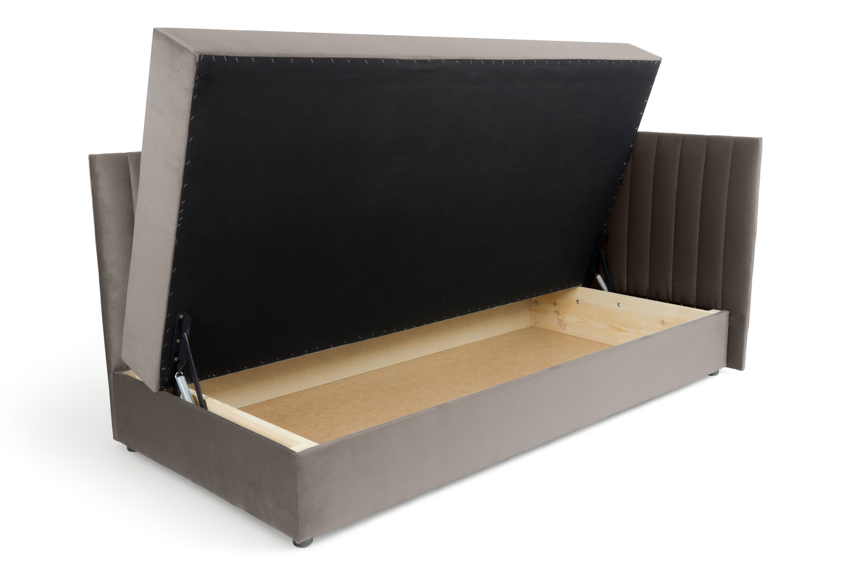 Váľanda Nutri pravá - béžový zamat Zanzibar 108 - 186x90/80 cm Detská pohovka/posteľ pravá strana s úložným priestorom Nutri - béžový zamat Zanzibar 108, 186x90/80 cm