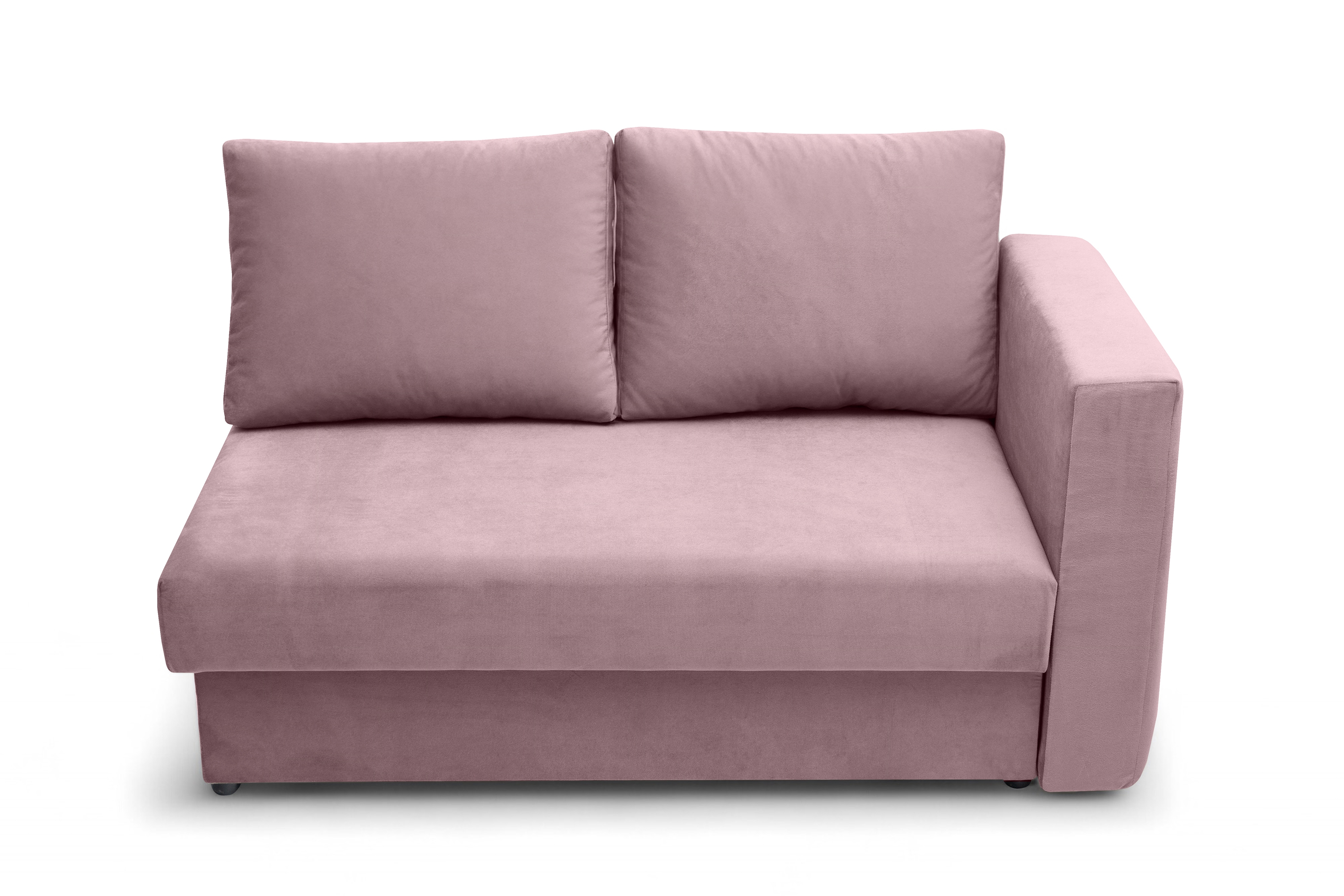 Váľanda Matej s úložným priestorom ľavá - 200x80 cm - ružový zamat Kronos 27 Detská pohovka/posteľ rozkladany Maciek Ľavá strana - Ružová zamat Kronos 27 