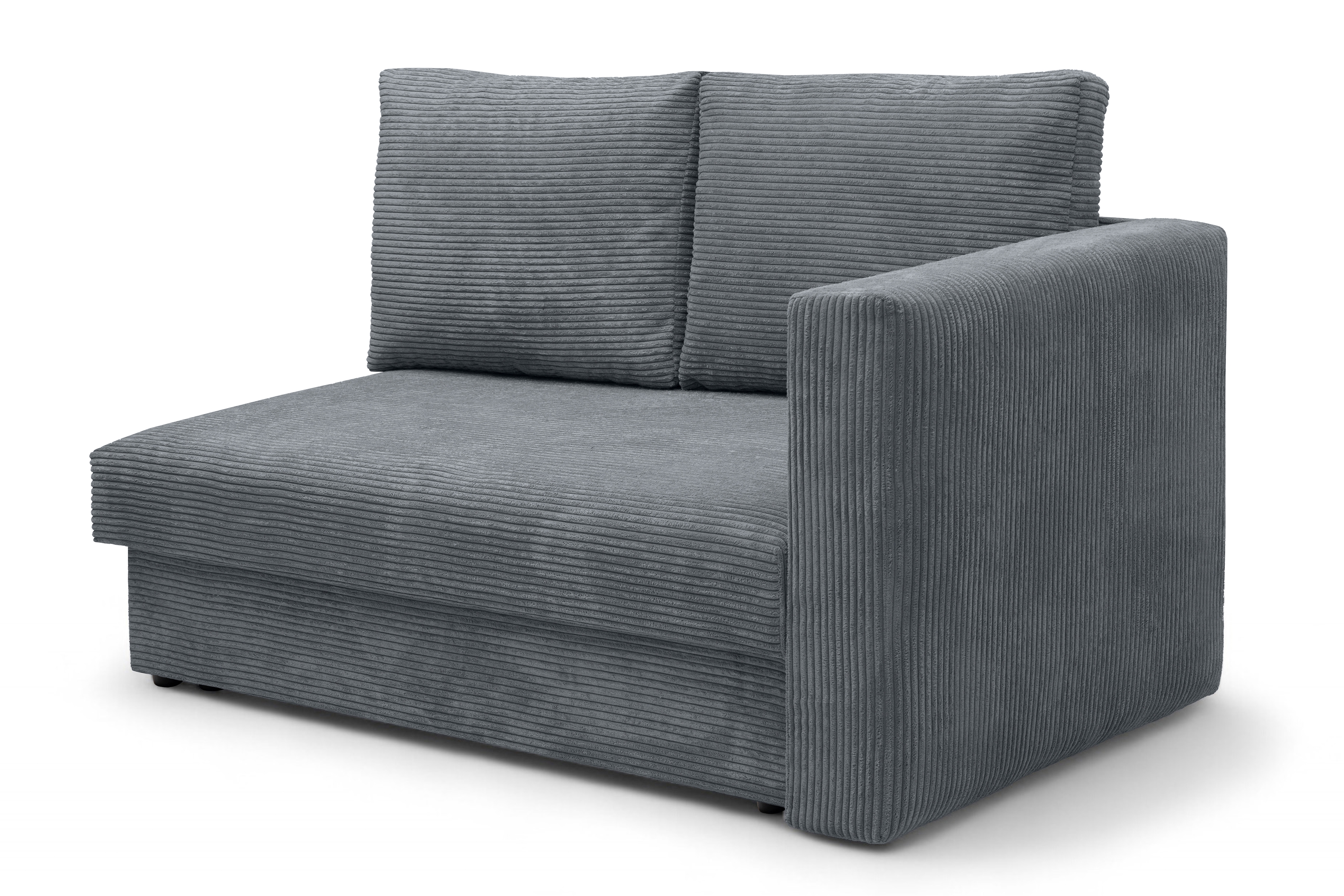 Váľanda Matej s úložným priestorom ľavá - 200x80 cm - sivý menčester Lincoln 85 Detská pohovka/posteľ rozkladany s úložným priestorom Maciek Ľavá strana - šedý MENČESTER Lincoln 85