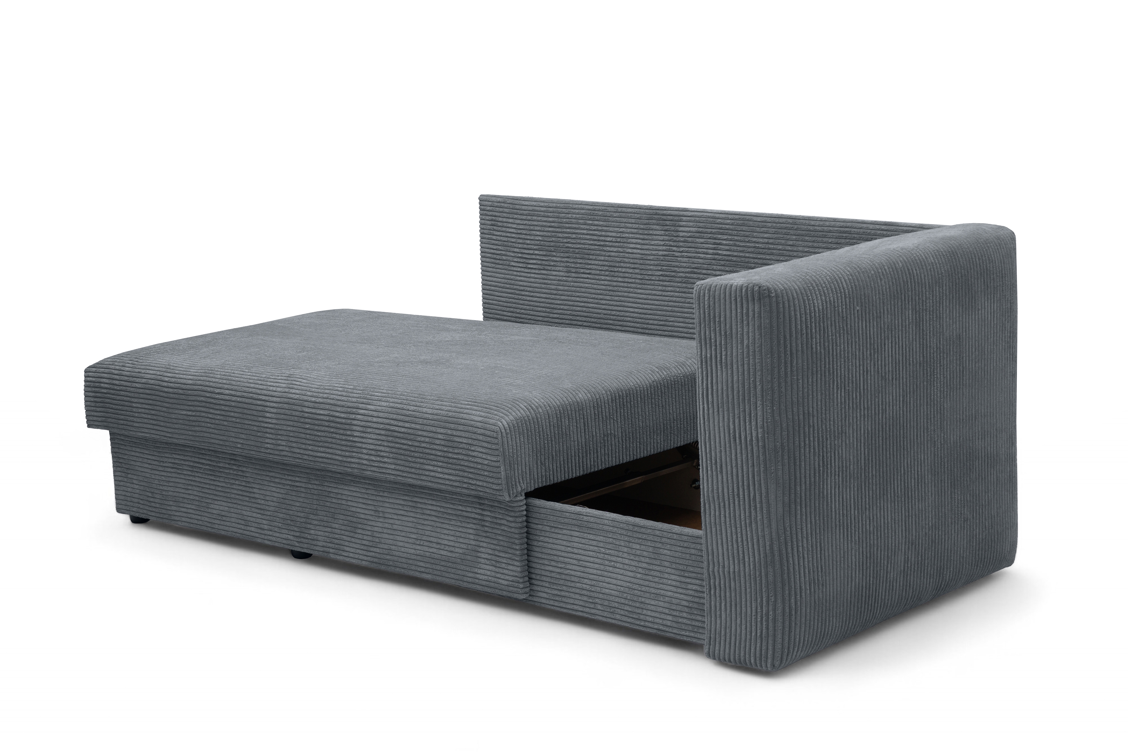 Váľanda Matej s úložným priestorom ľavá - 200x80 cm - sivý menčester Lincoln 85 Detská pohovka/posteľ rozkladany s úložným priestorom Maciek Ľavá strana - šedý MENČESTER Lincoln 85